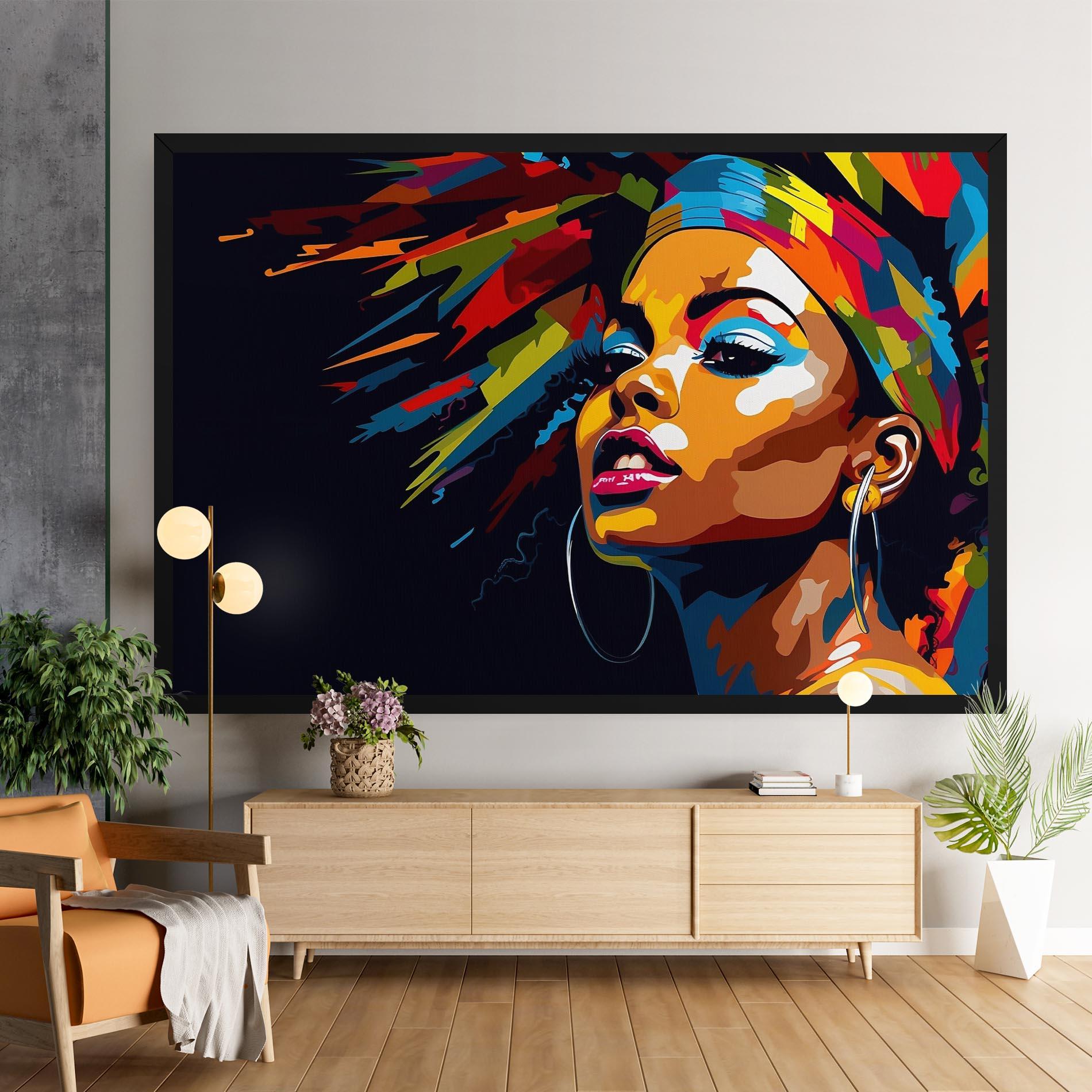 Leinwandbild African Woman Portrait mockup 9