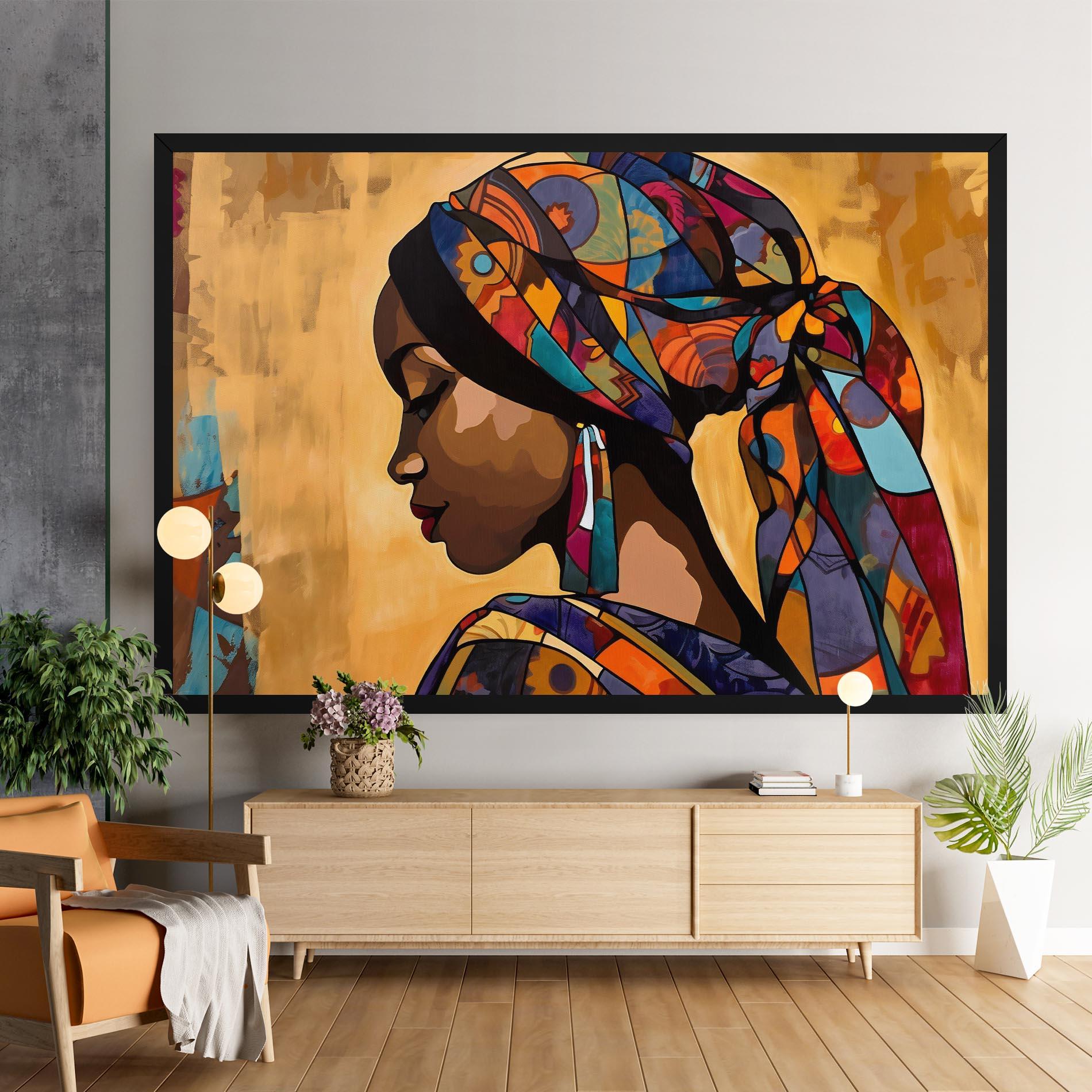 Leinwandbild Headscarf Pretty Woman mockup 9