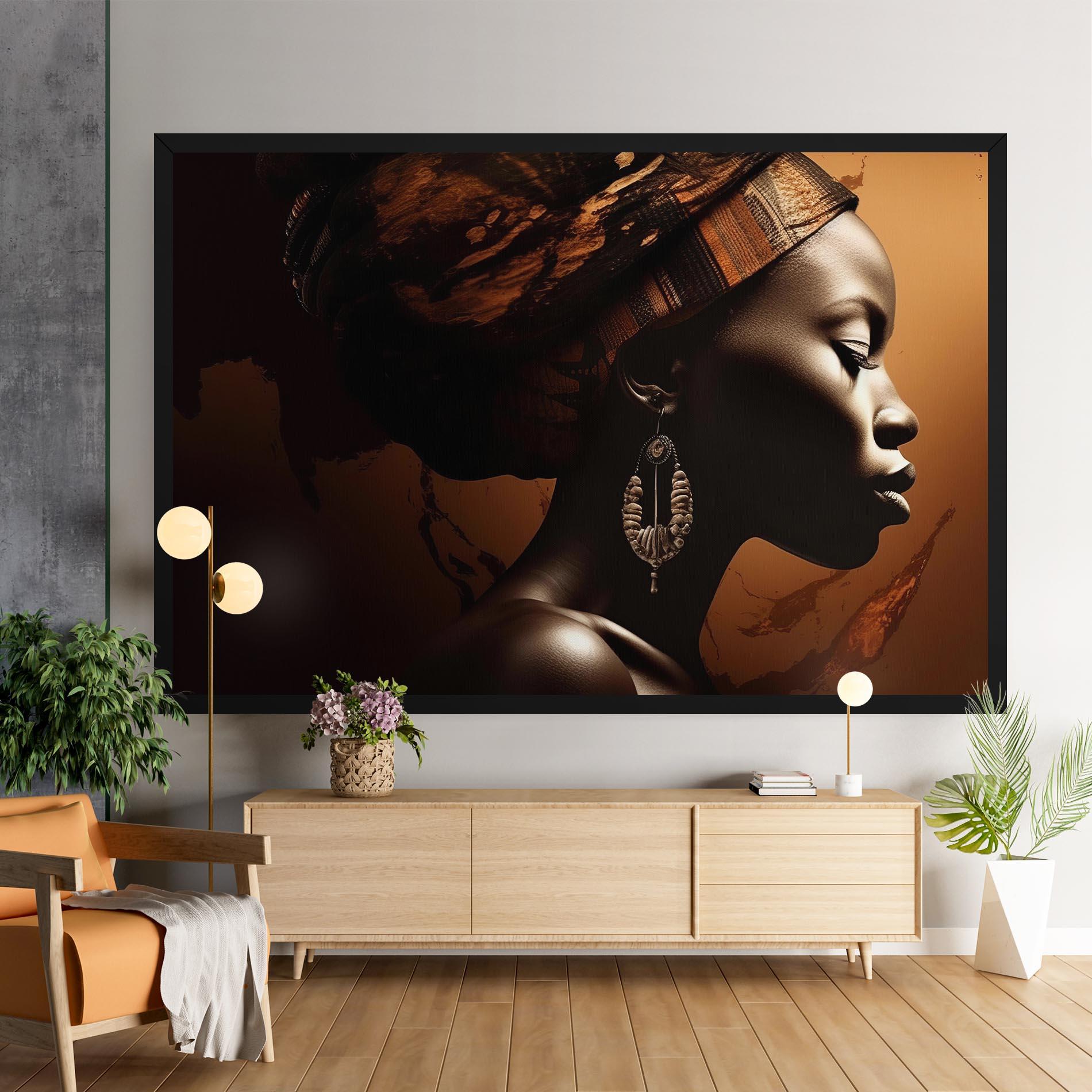 Leinwandbild Interesting African Earrings mockup 9