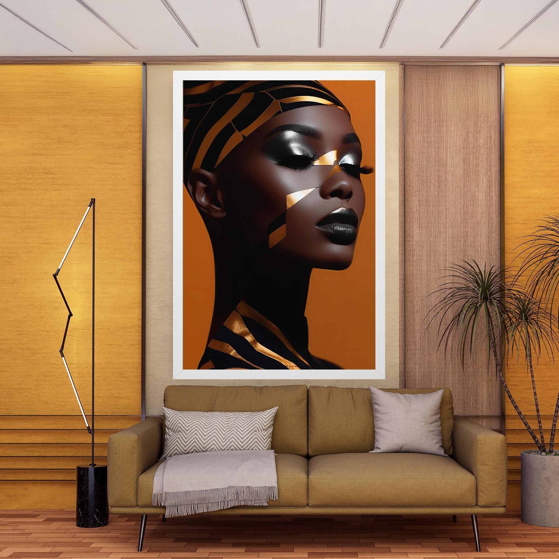 African Woman On Orange mockup 9
