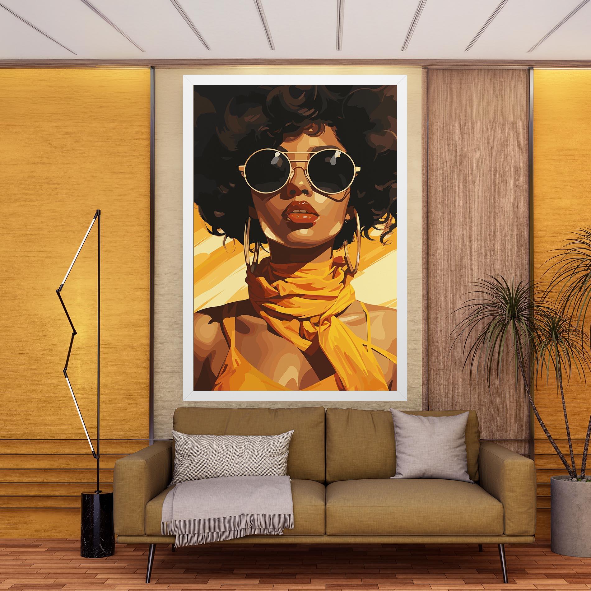 Leinwandbild African Yellow Woman mockup 9