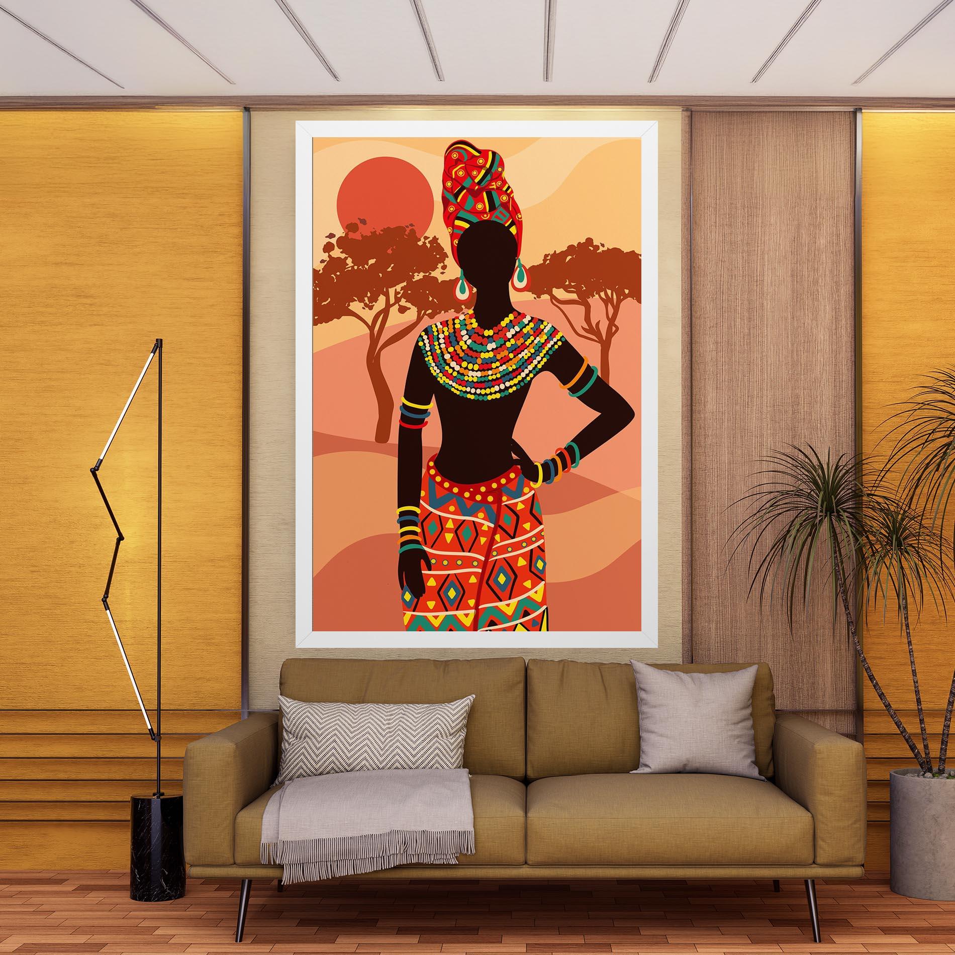 Leinwandbild Ethnic African Color mockup 9