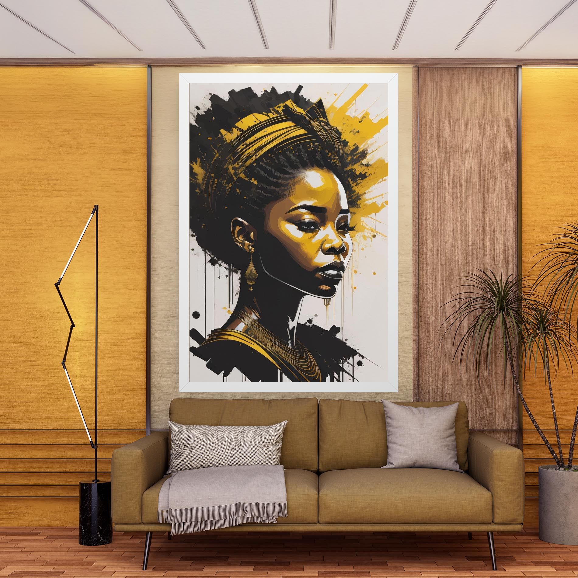Gold African Woman mockup 9
