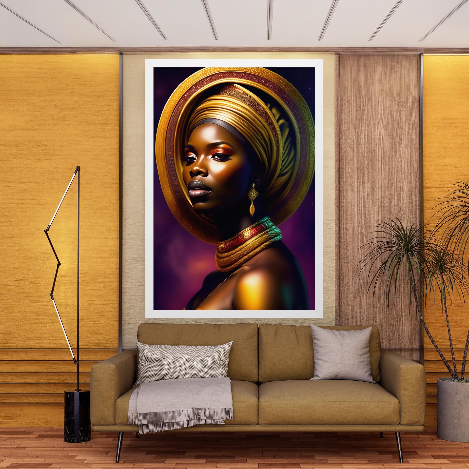Leinwandbild Golden Crown Woman mockup 9