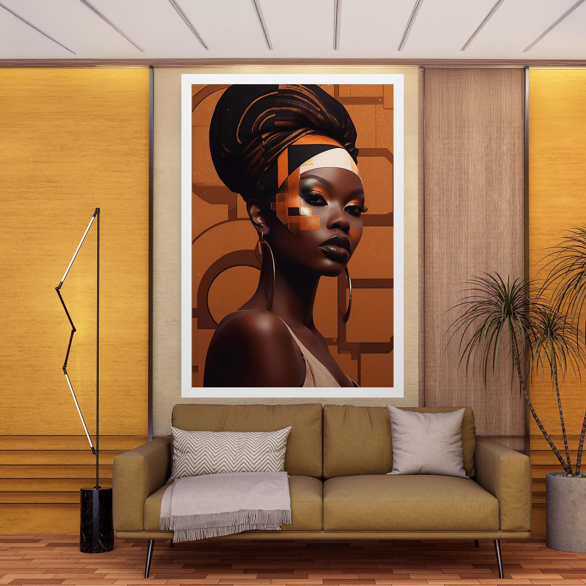 Leinwandbild Interesting African Makeup mockup 9