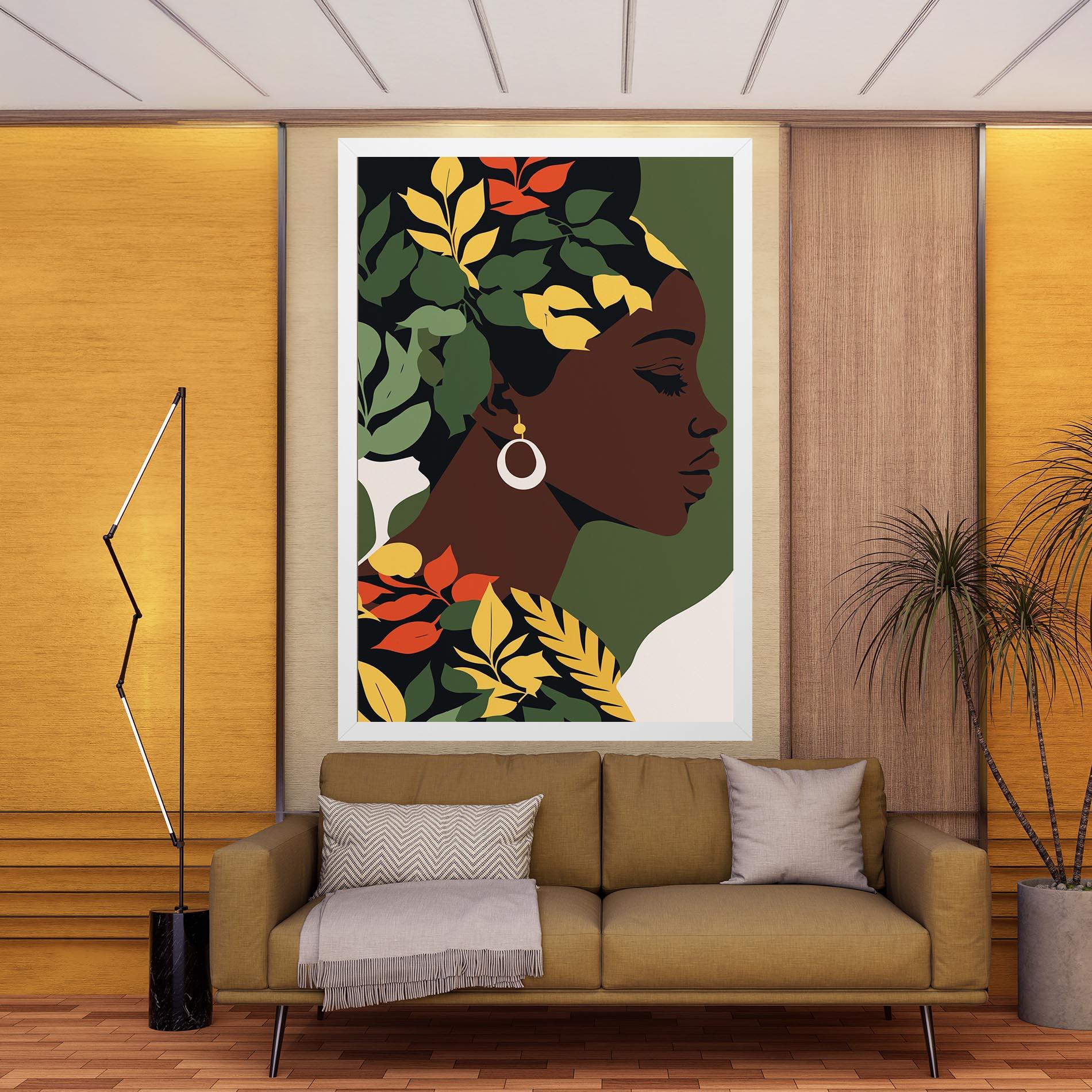 Leinwandbild Yellow Leaf Africa mockup 9