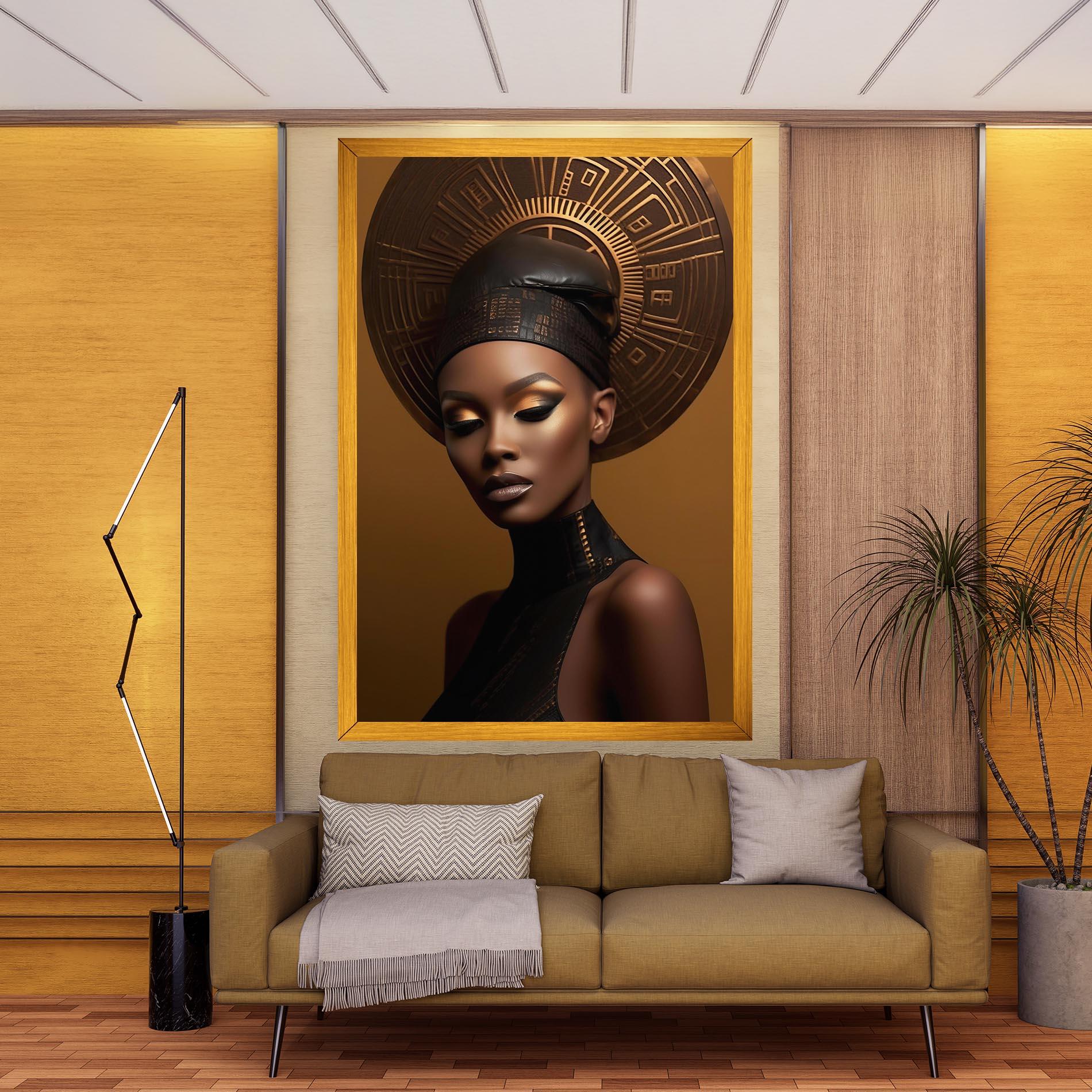 Leinwandbild African Abstract Art mockup 9