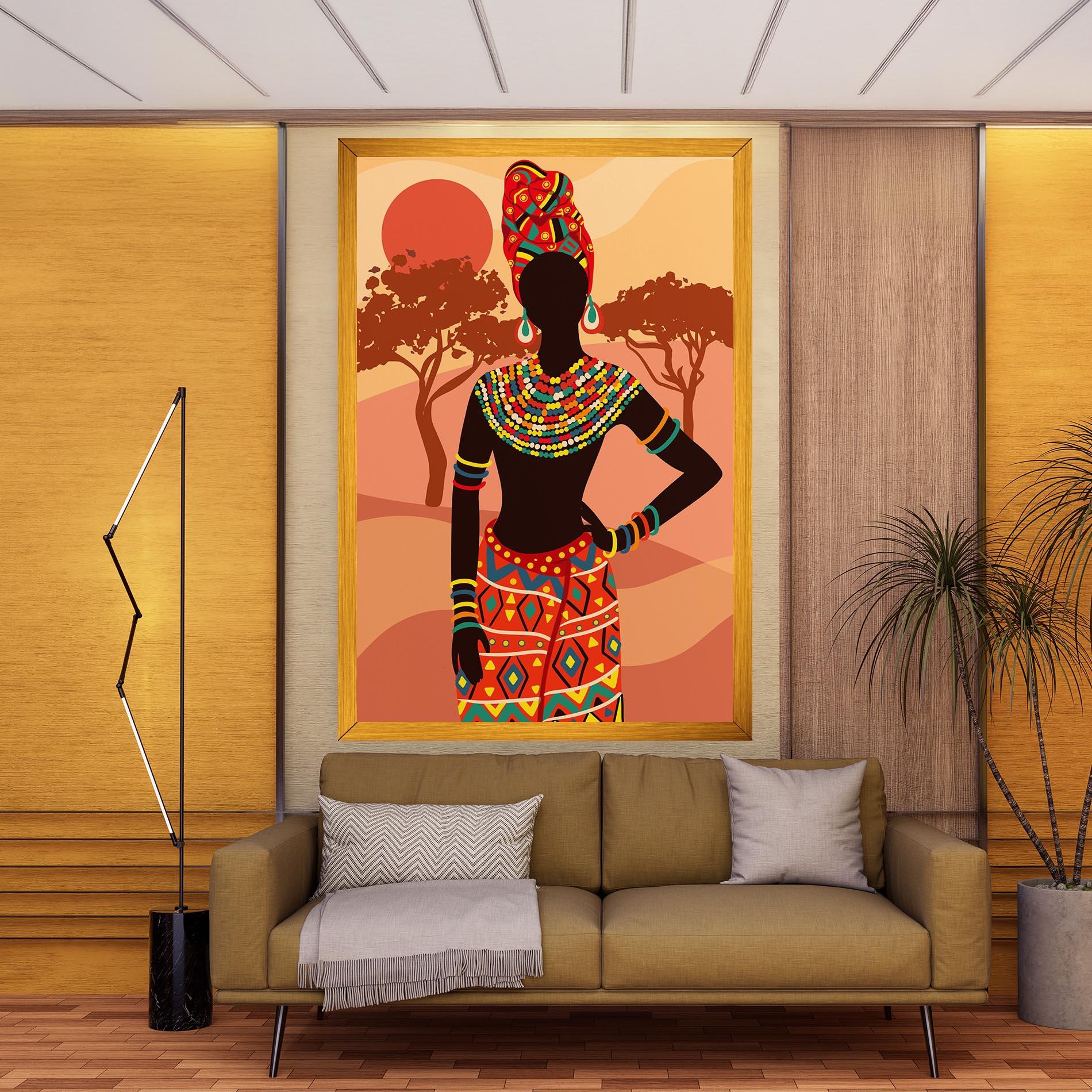 Leinwandbild Ethnic African Color mockup 9