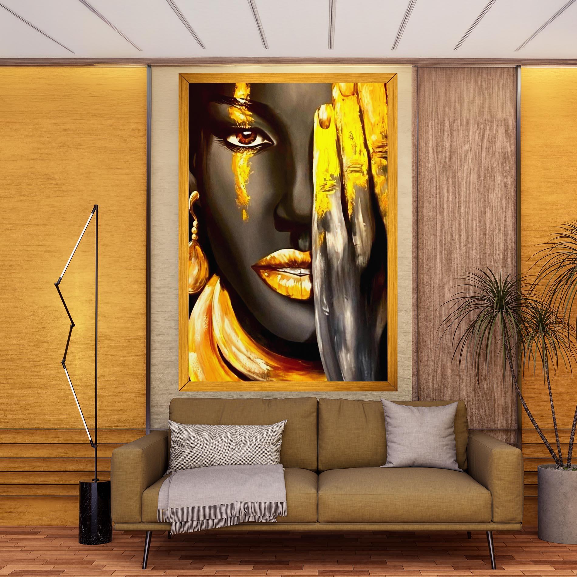Leinwandbild Golden African Women mockup 9