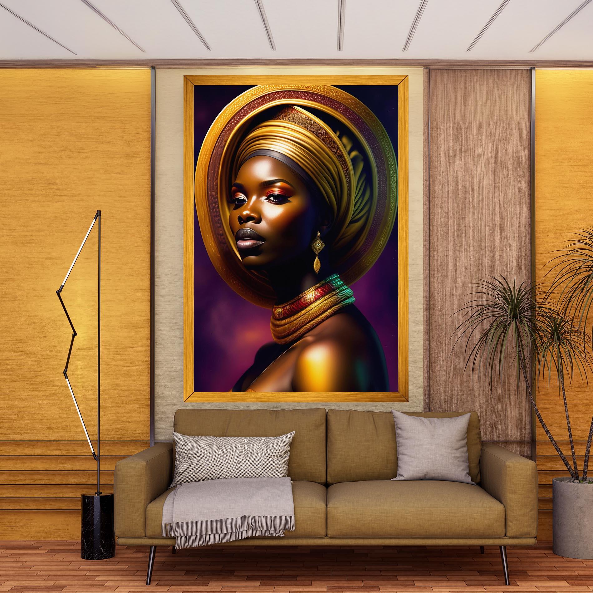 Leinwandbild Golden Crown Woman mockup 9