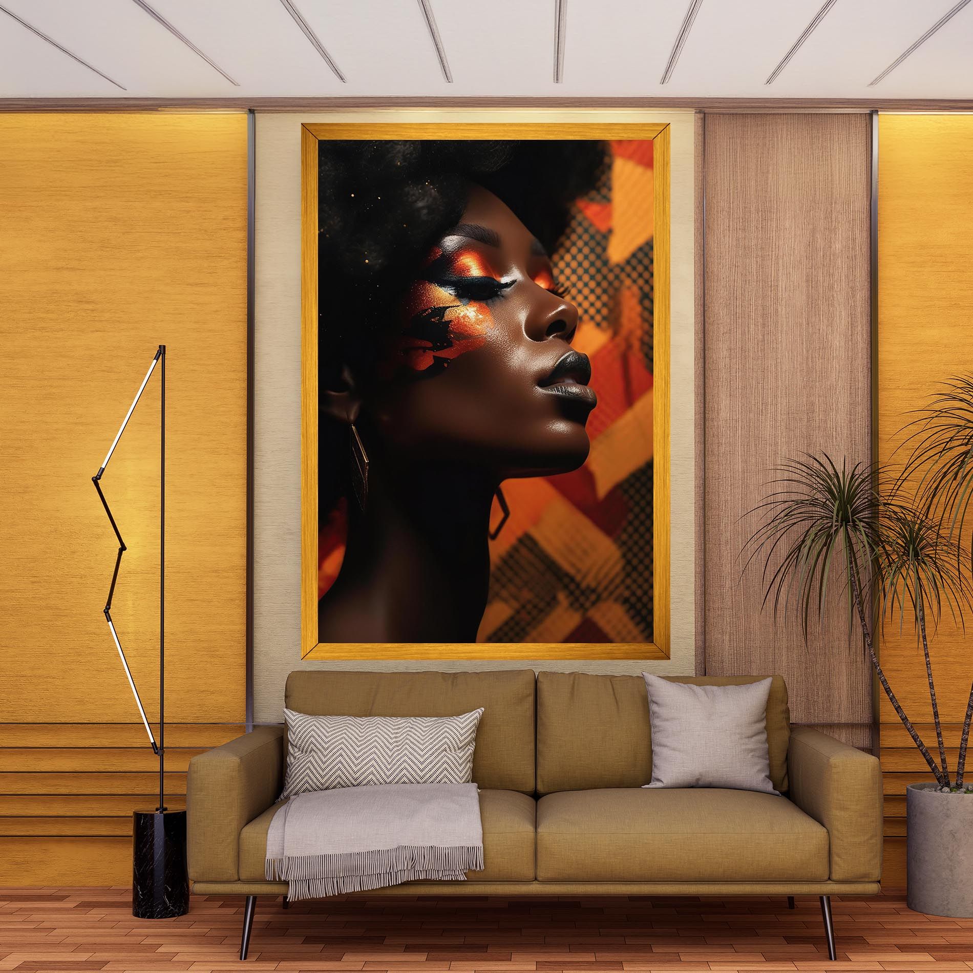 Orange Makeup Woman mockup 9