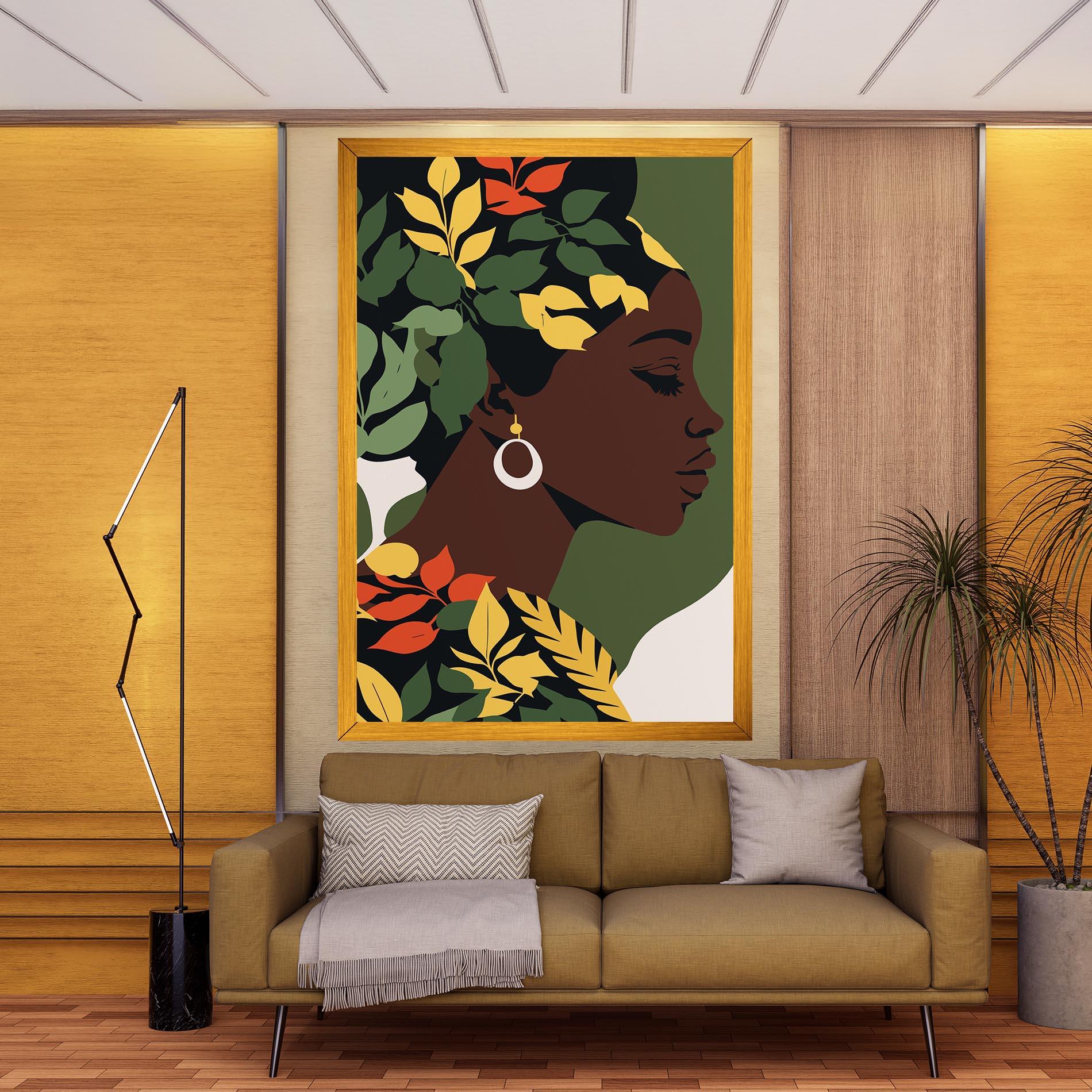 Leinwandbild Yellow Leaf Africa mockup 9