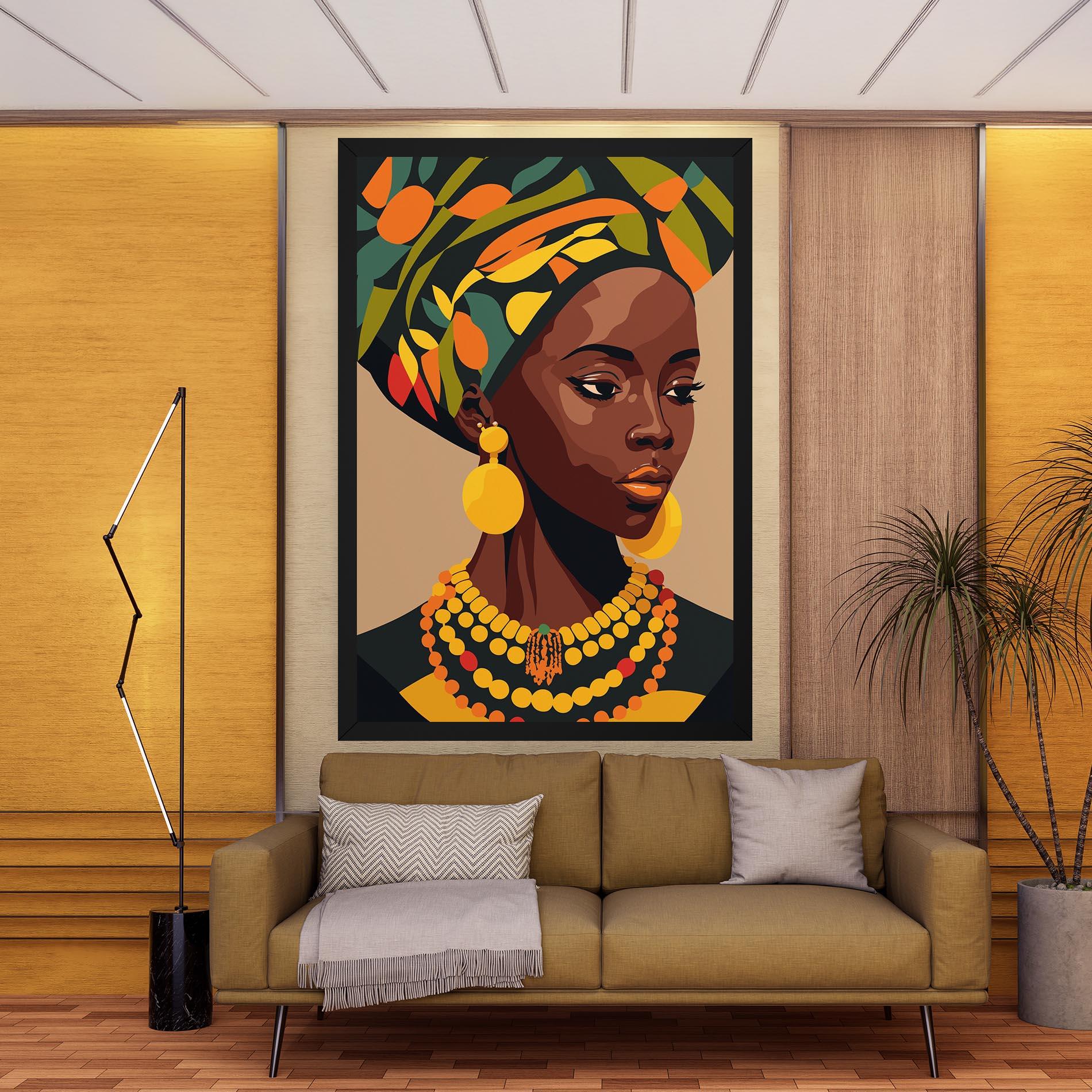 Leinwandbild African Earrings mockup 9