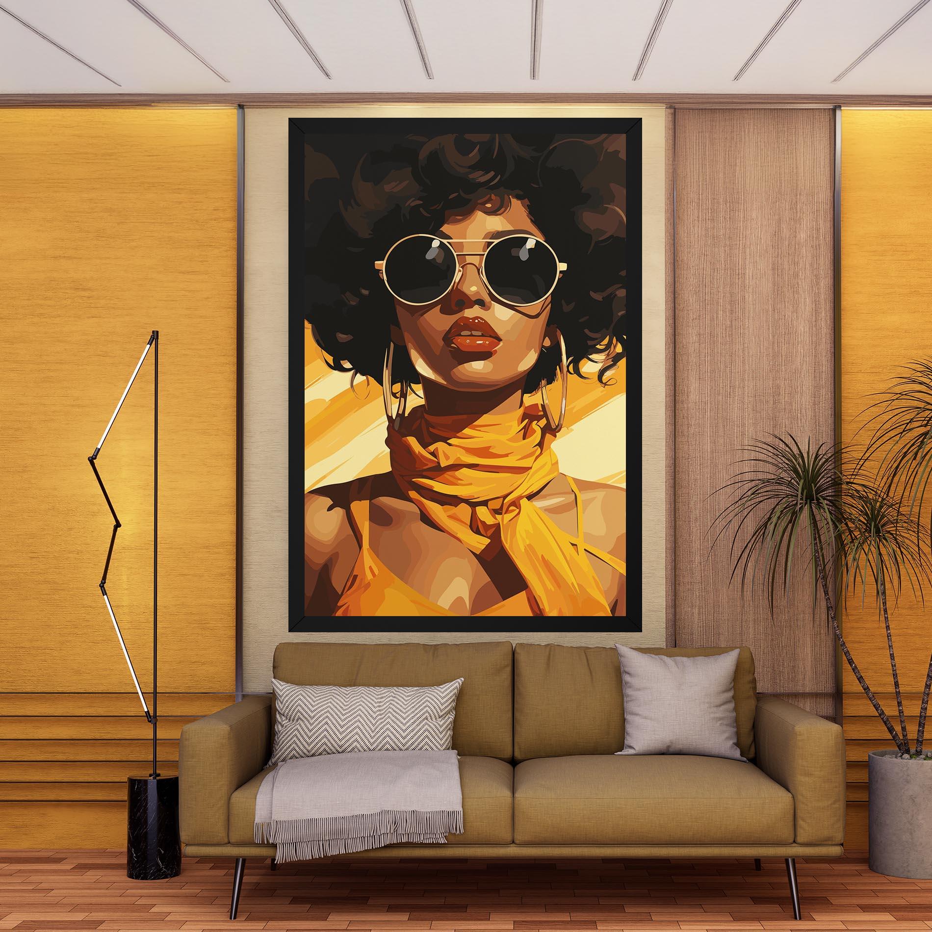Leinwandbild African Yellow Woman mockup 9