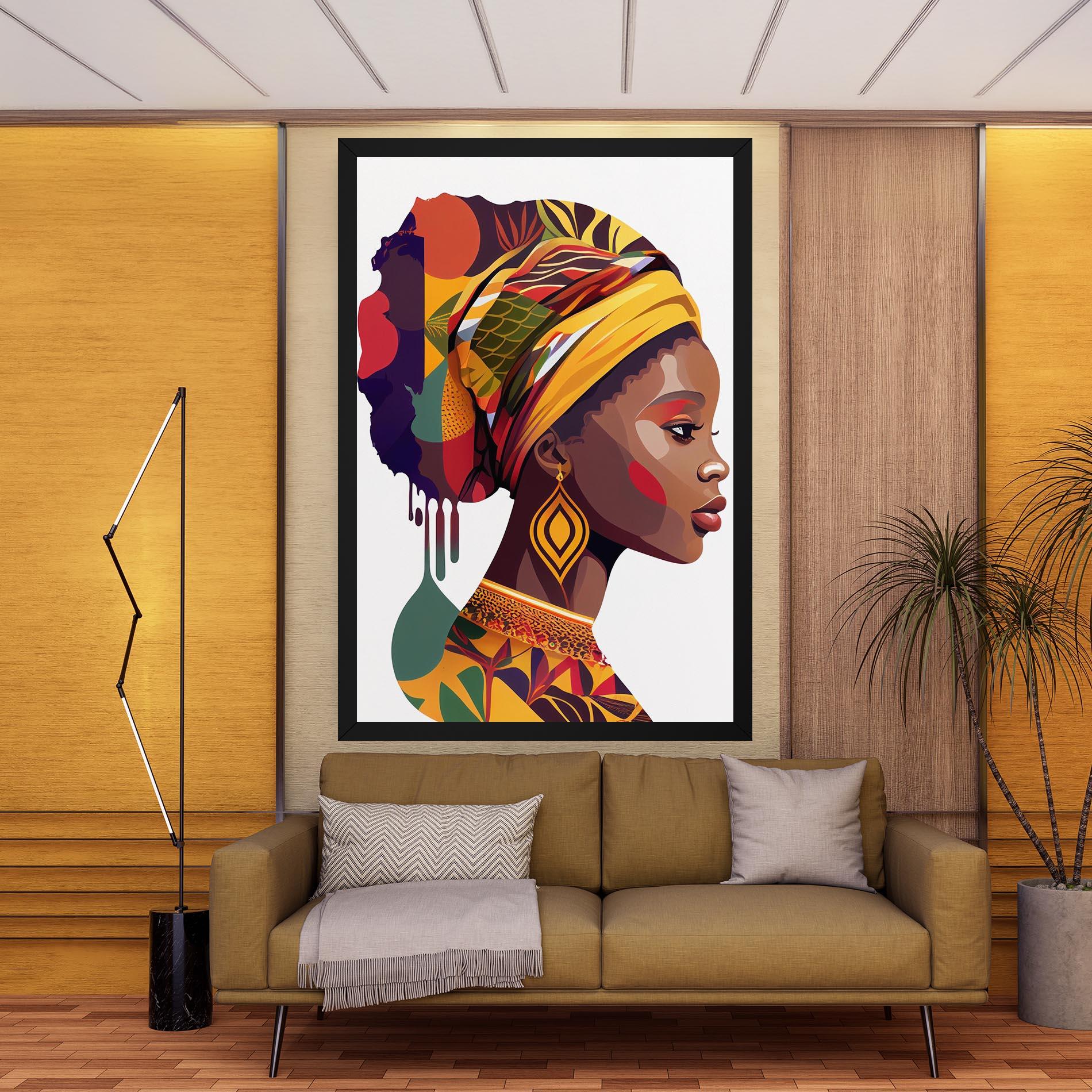 Leinwandbild Colorful African mockup 9