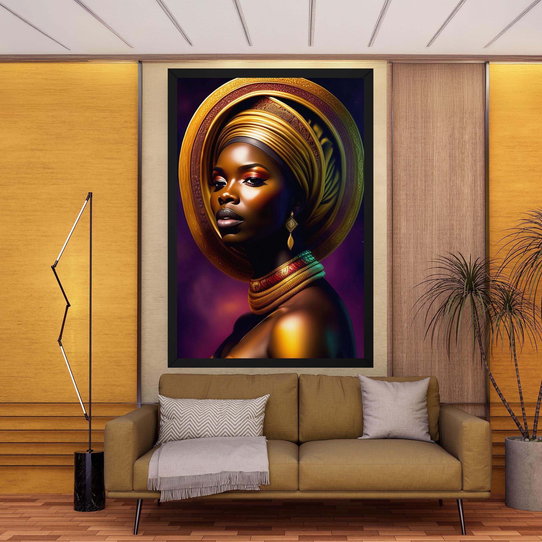 Leinwandbild Golden Crown Woman mockup 9