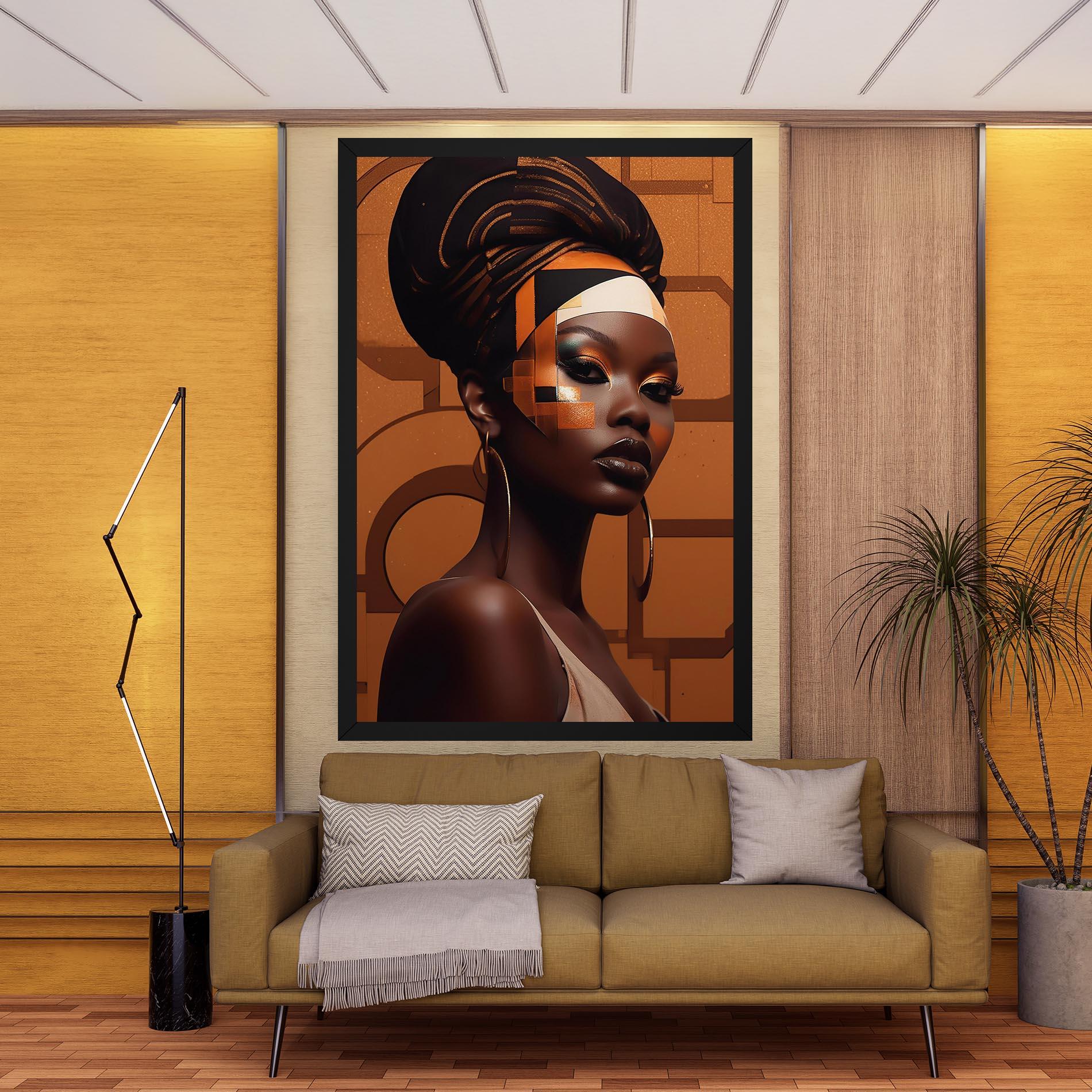 Leinwandbild Interesting African Makeup mockup 9