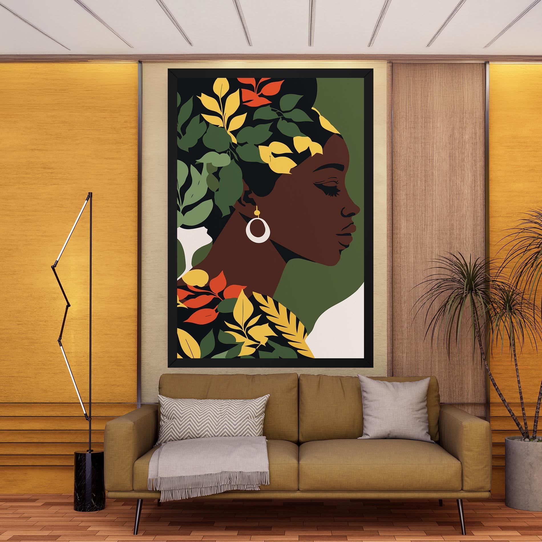 Leinwandbild Yellow Leaf Africa mockup 9