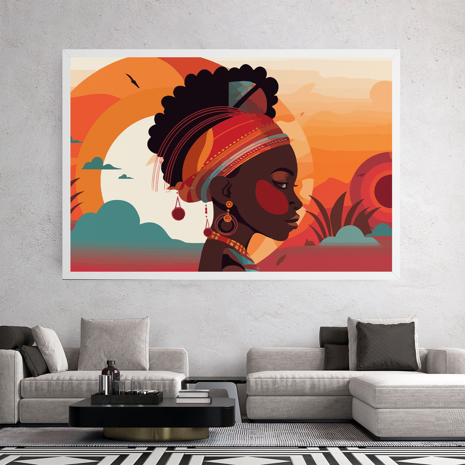 African Lady Art mockup 2