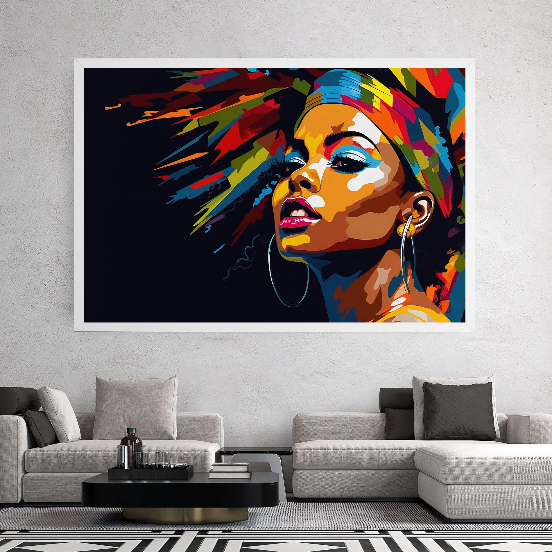 Leinwandbild African Woman Portrait mockup 2