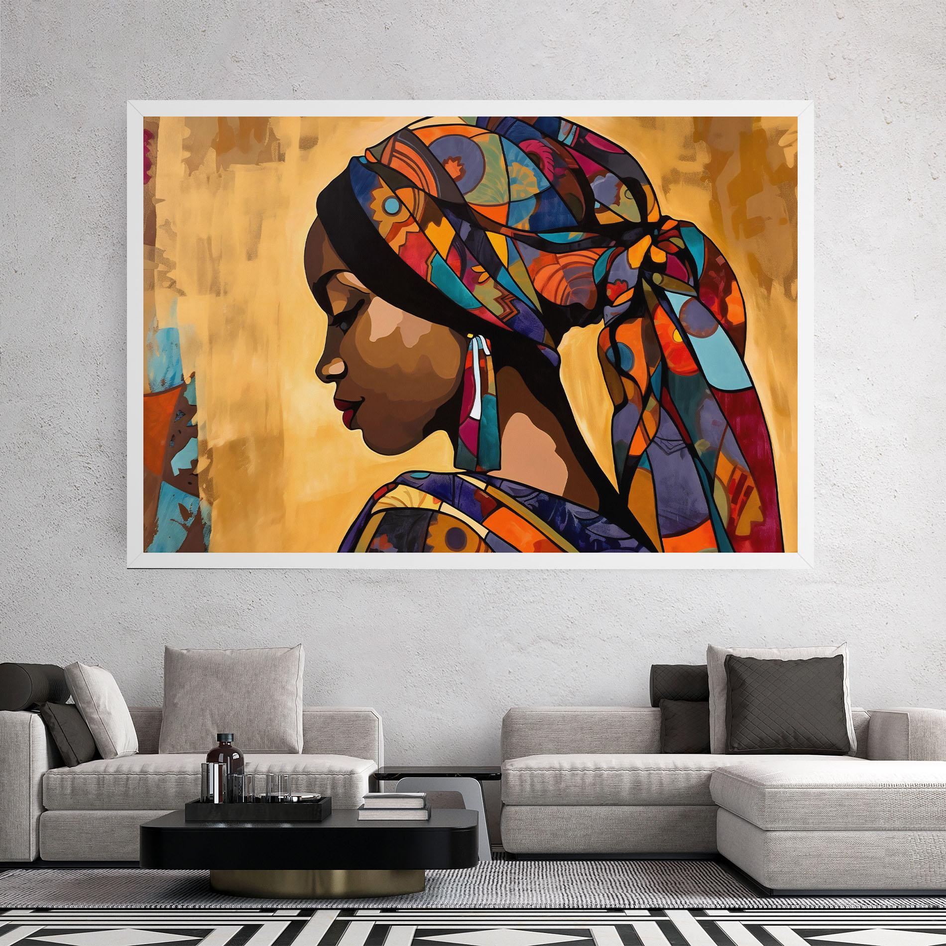 Leinwandbild Headscarf Pretty Woman mockup 2