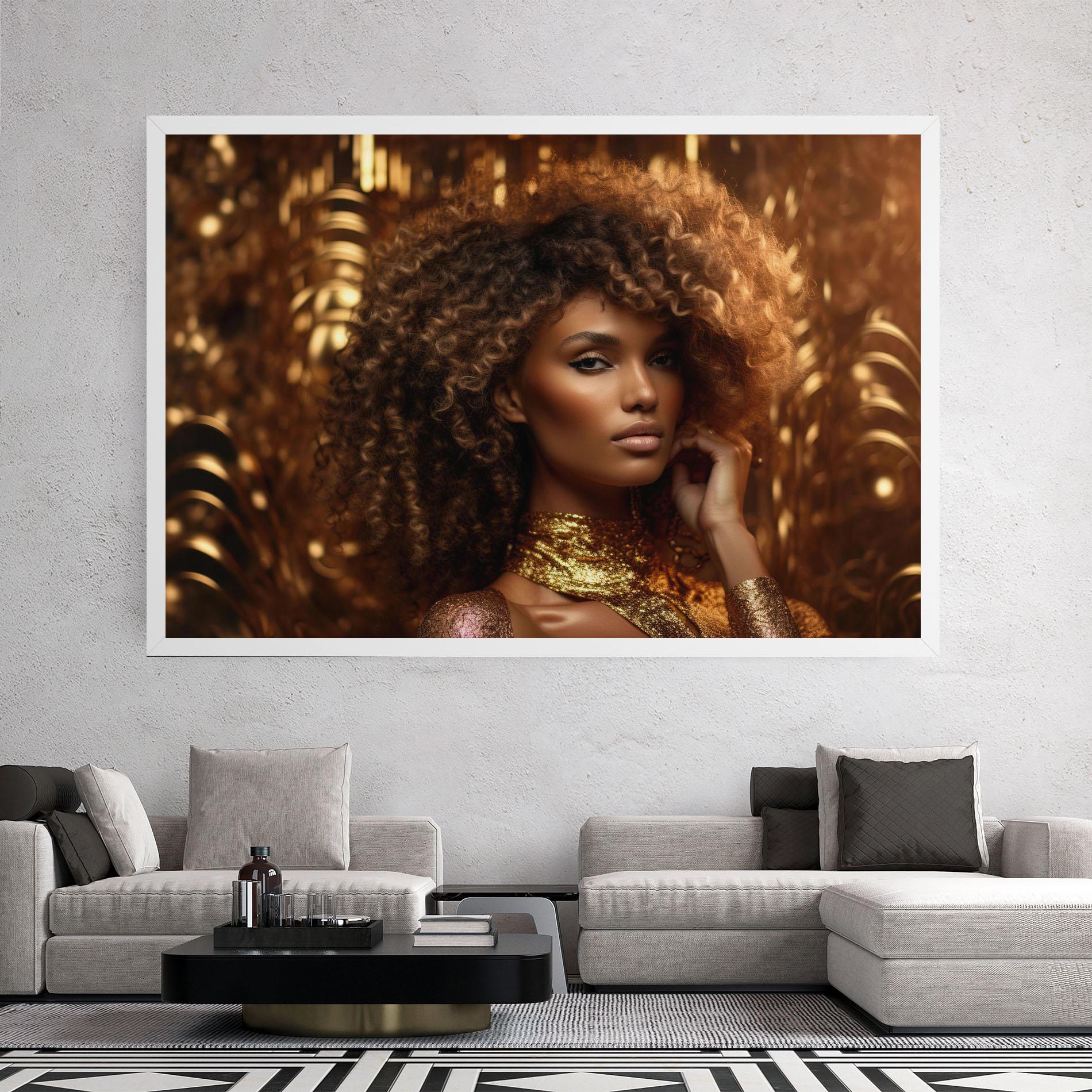 Leinwandbild Radiant Bronze Goddess mockup 2
