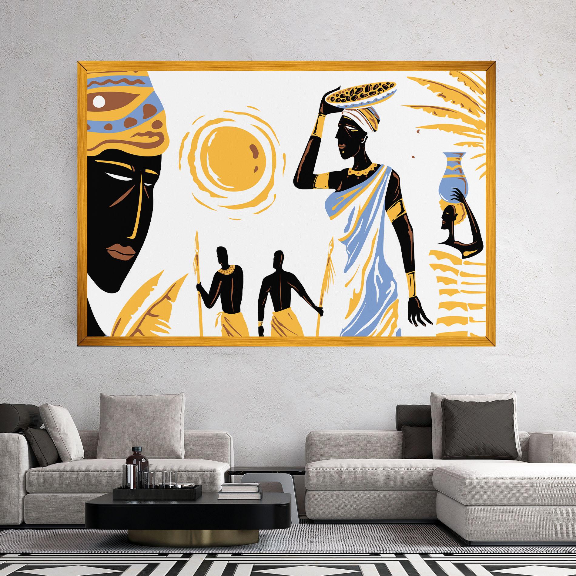 Leinwandbild African Drawing mockup 2