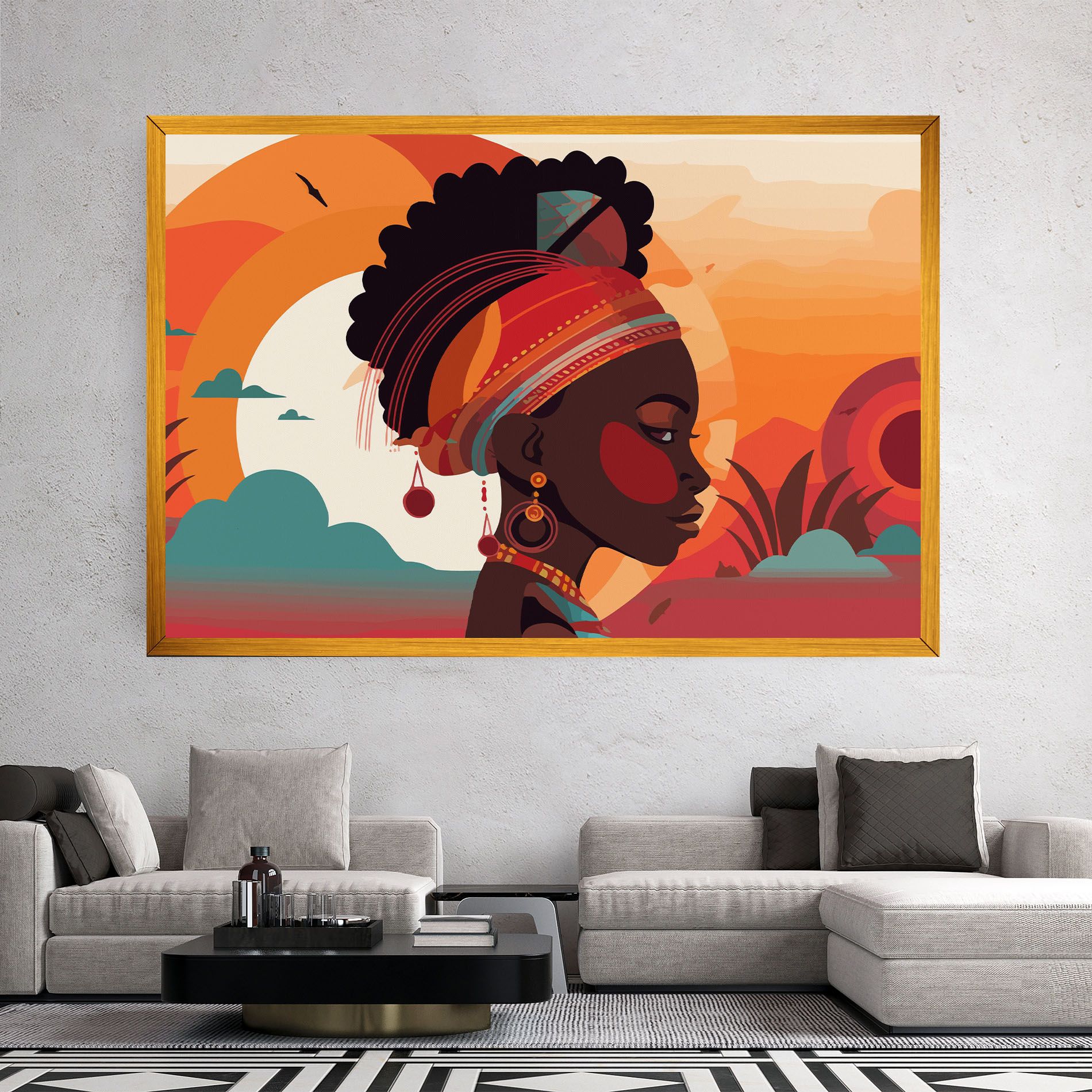 African Lady Art mockup 2