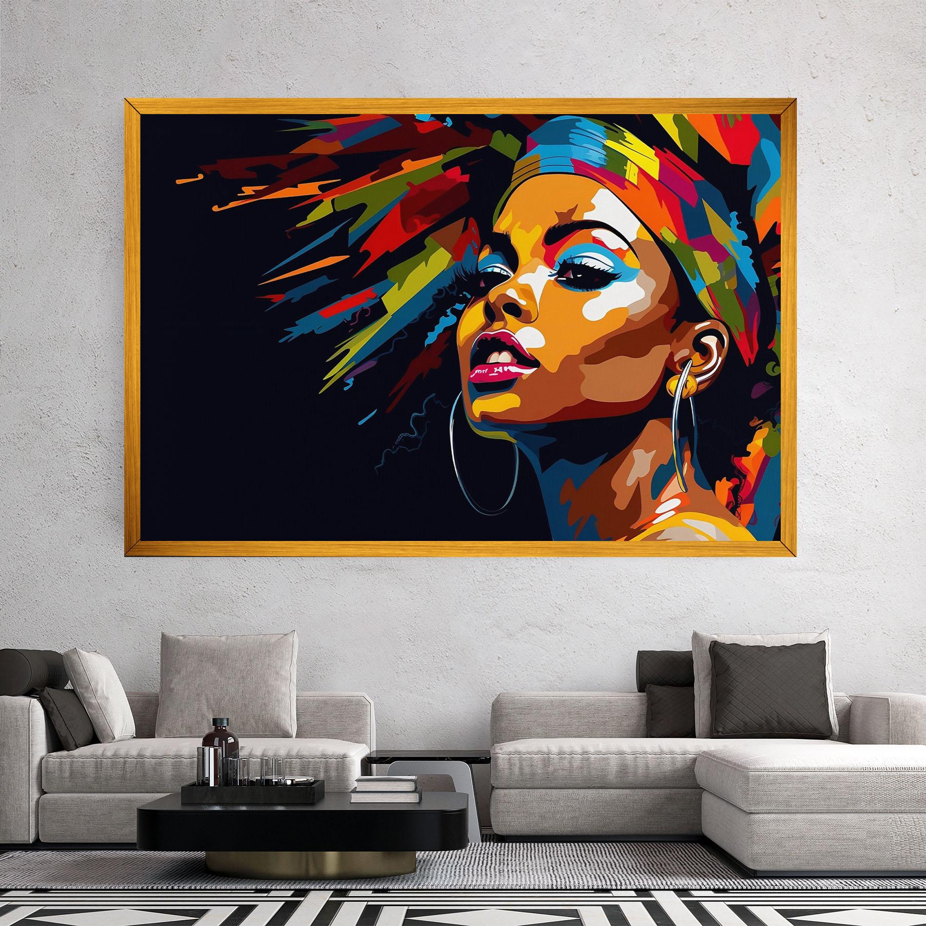 Leinwandbild African Woman Portrait mockup 2