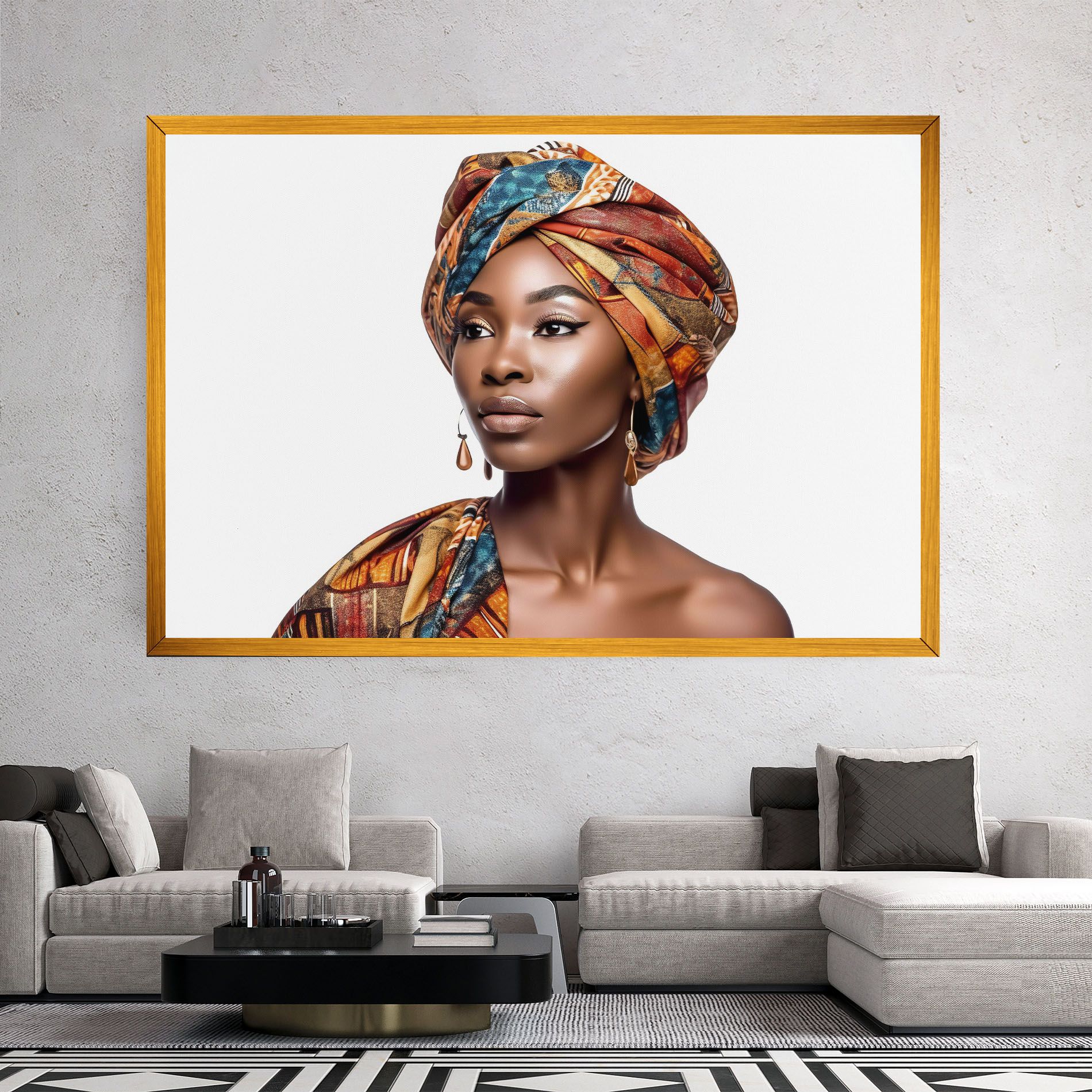 African Woman Turban mockup 2