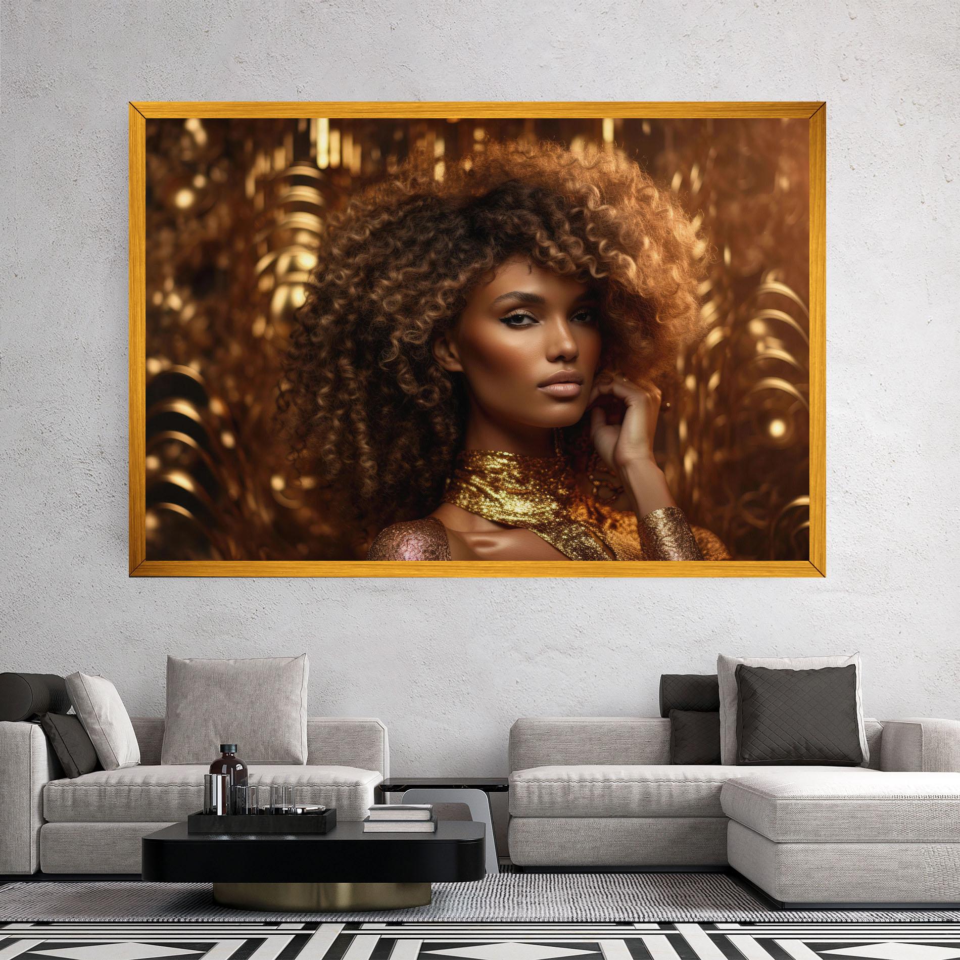 Leinwandbild Radiant Bronze Goddess mockup 2