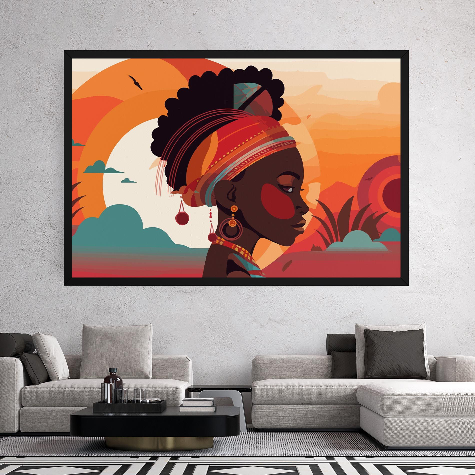 African Lady Art mockup 2
