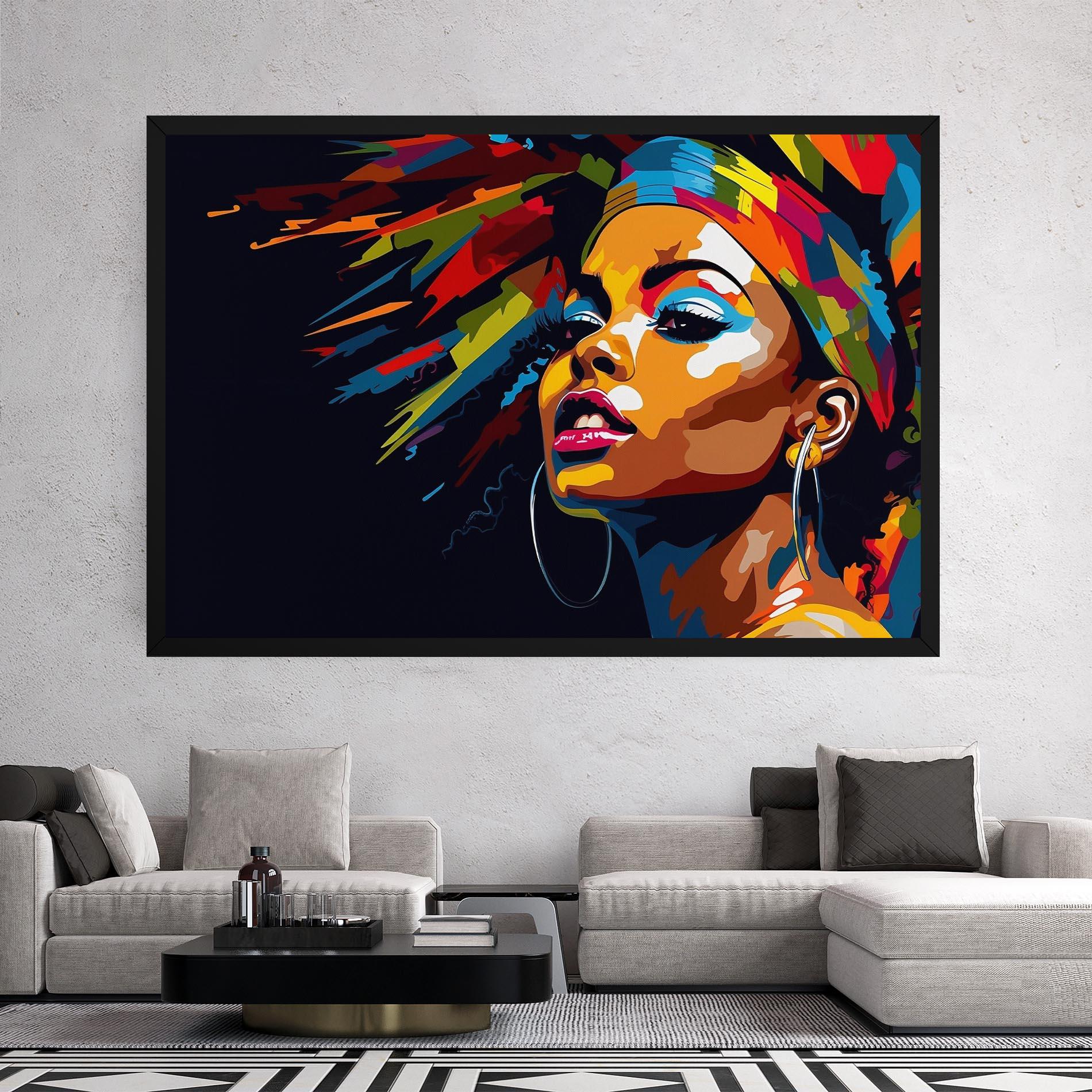 Leinwandbild African Woman Portrait mockup 2