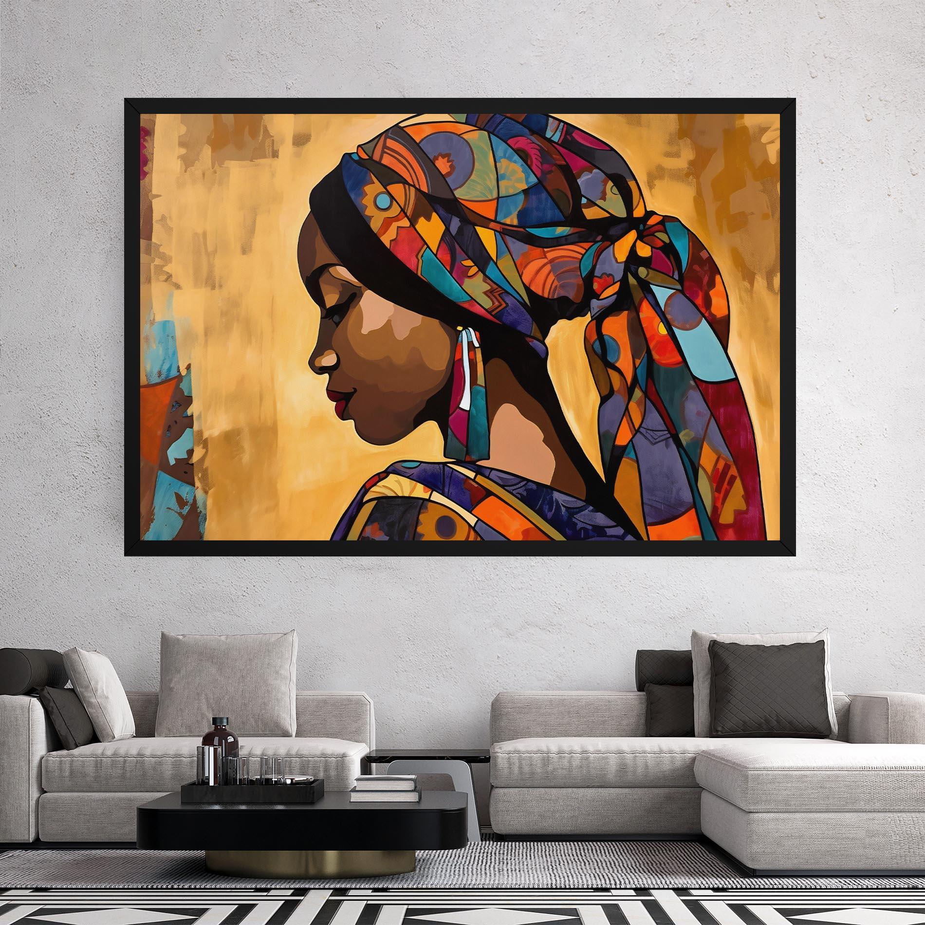 Leinwandbild Headscarf Pretty Woman mockup 2