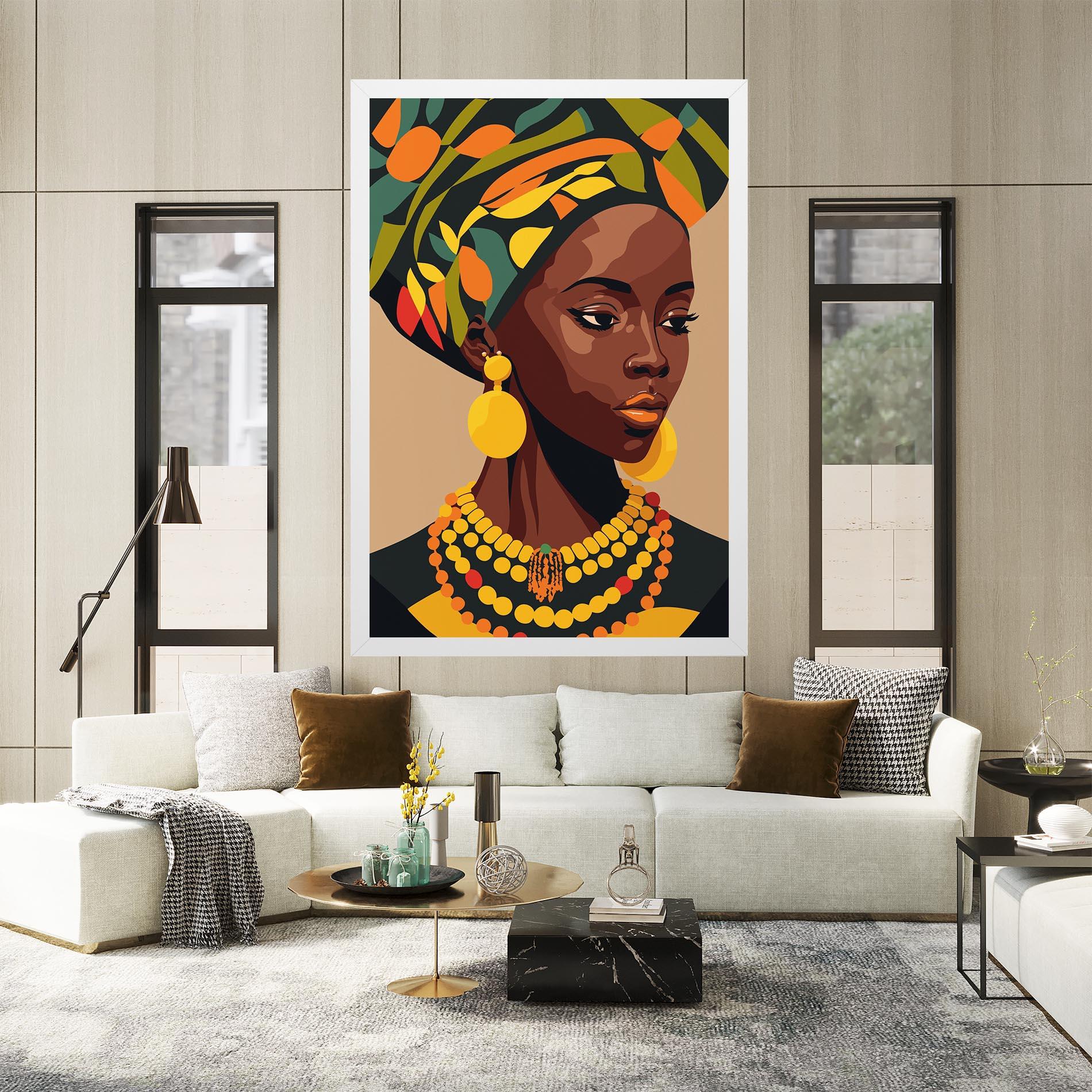 Leinwandbild African Earrings mockup 2