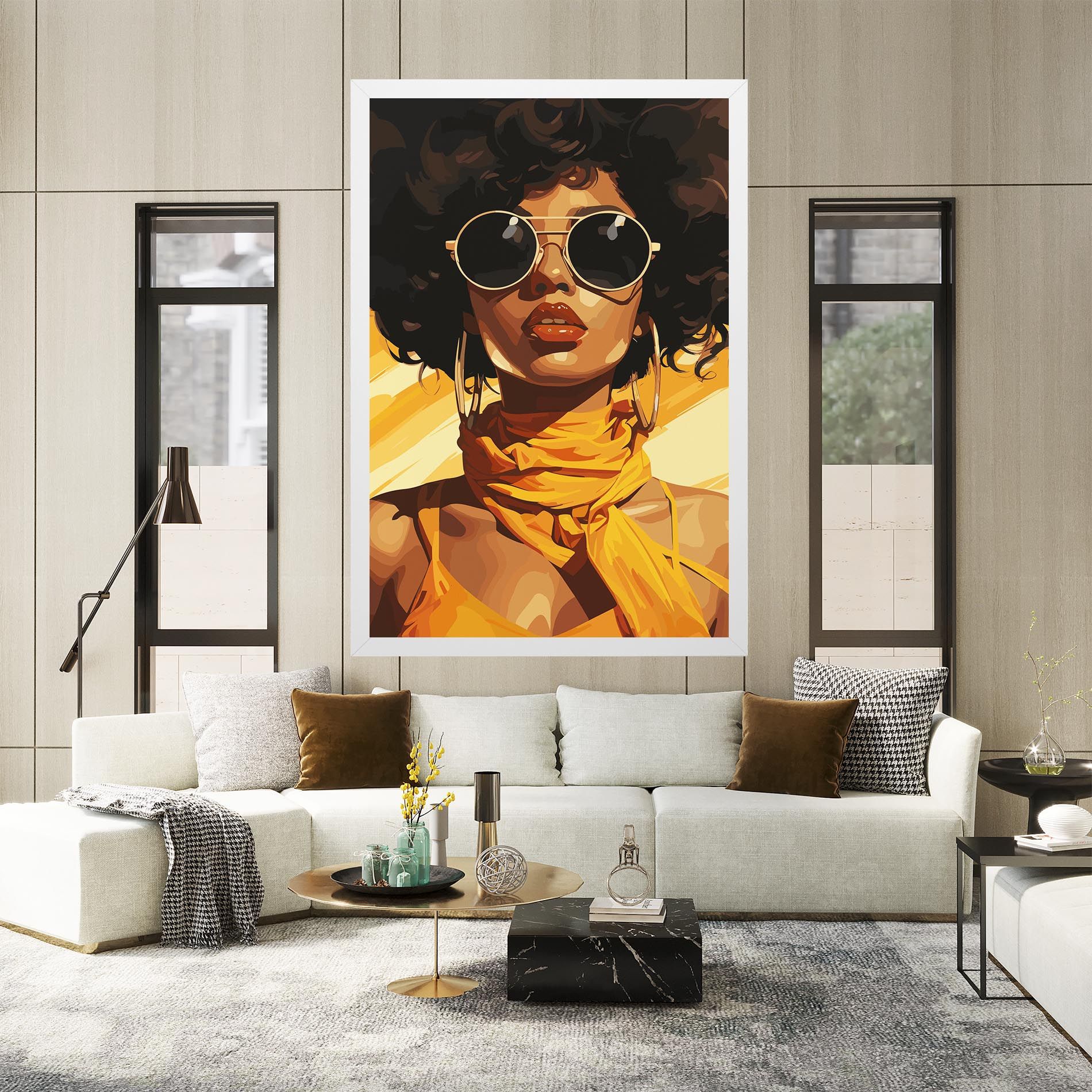 African Yellow Woman mockup 2