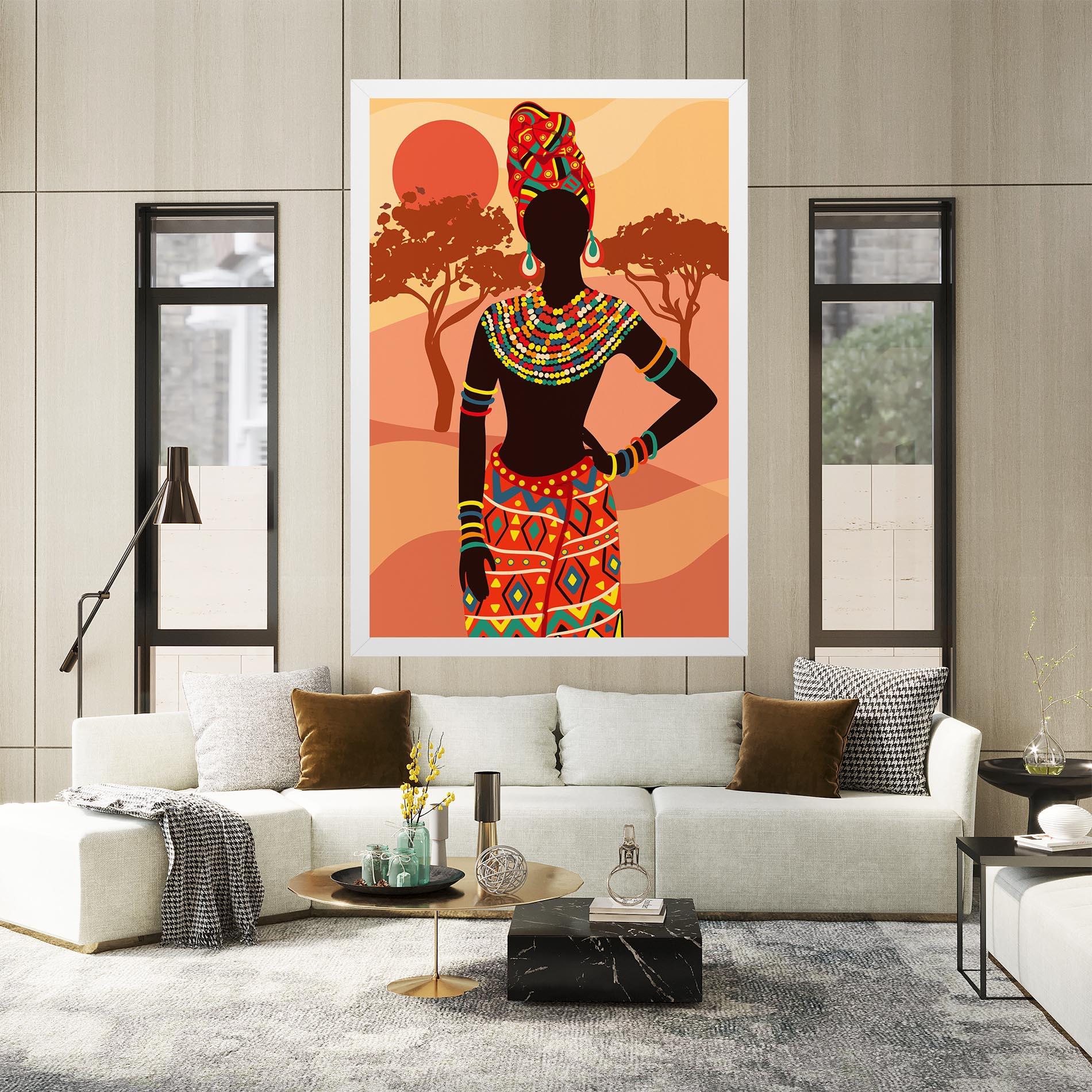 Leinwandbild Ethnic African Color mockup 2