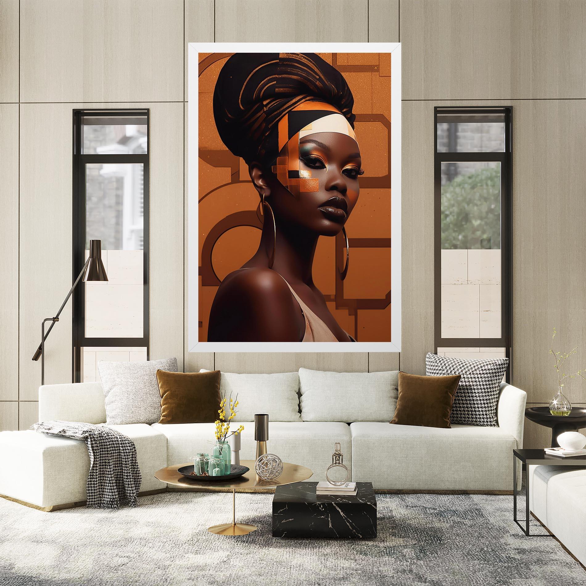 Leinwandbild Interesting African Makeup mockup 2