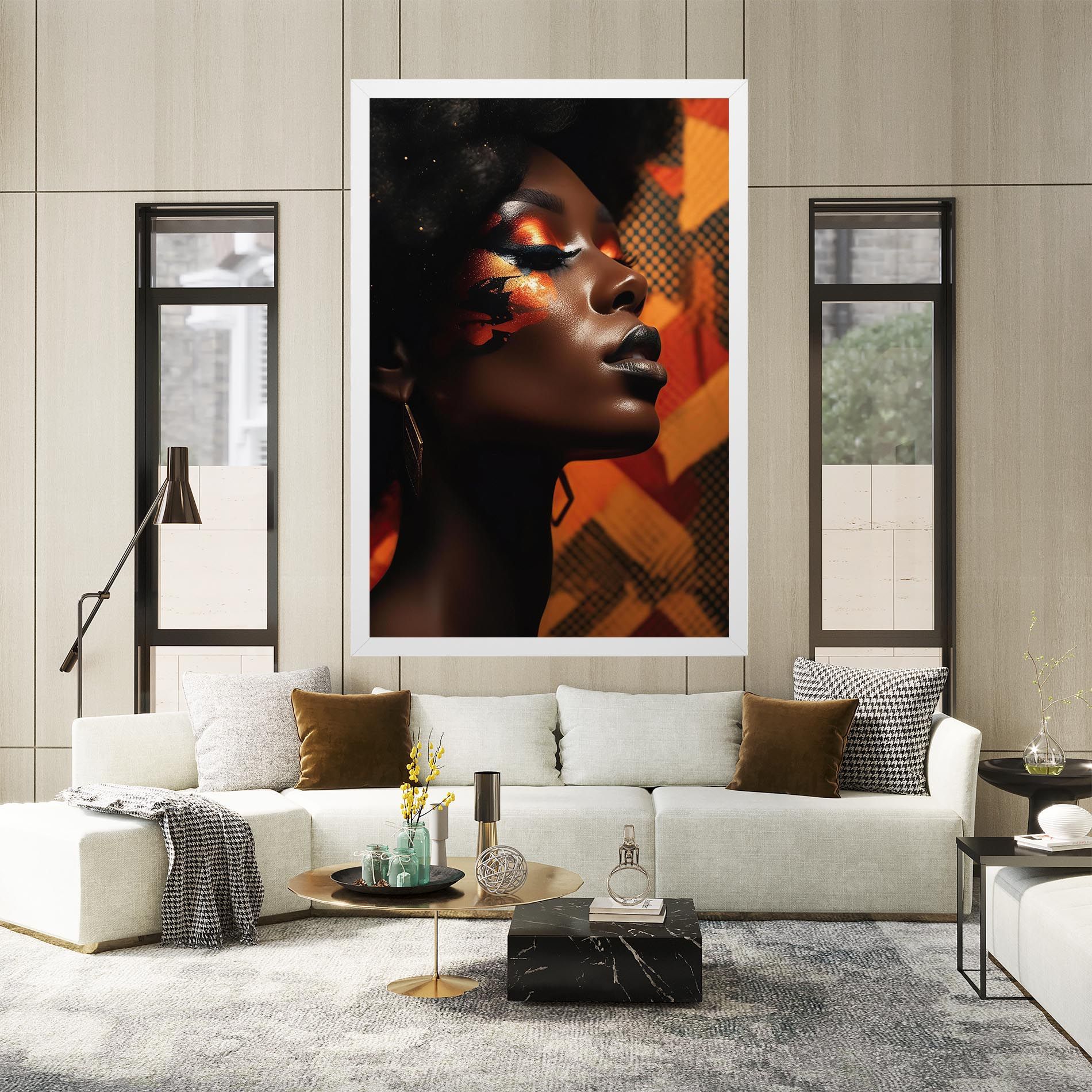 Orange Makeup Woman mockup 2