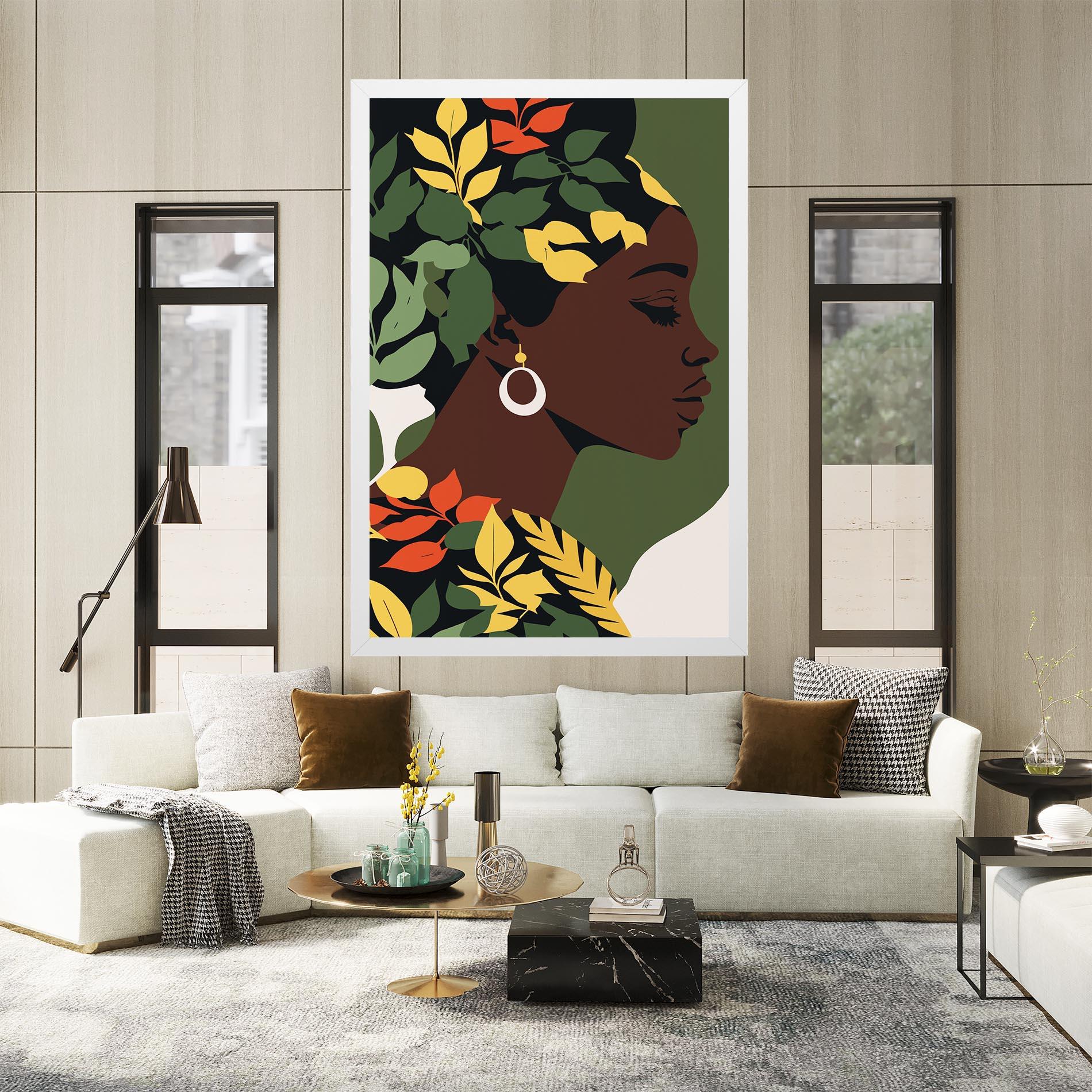Leinwandbild Yellow Leaf Africa mockup 2