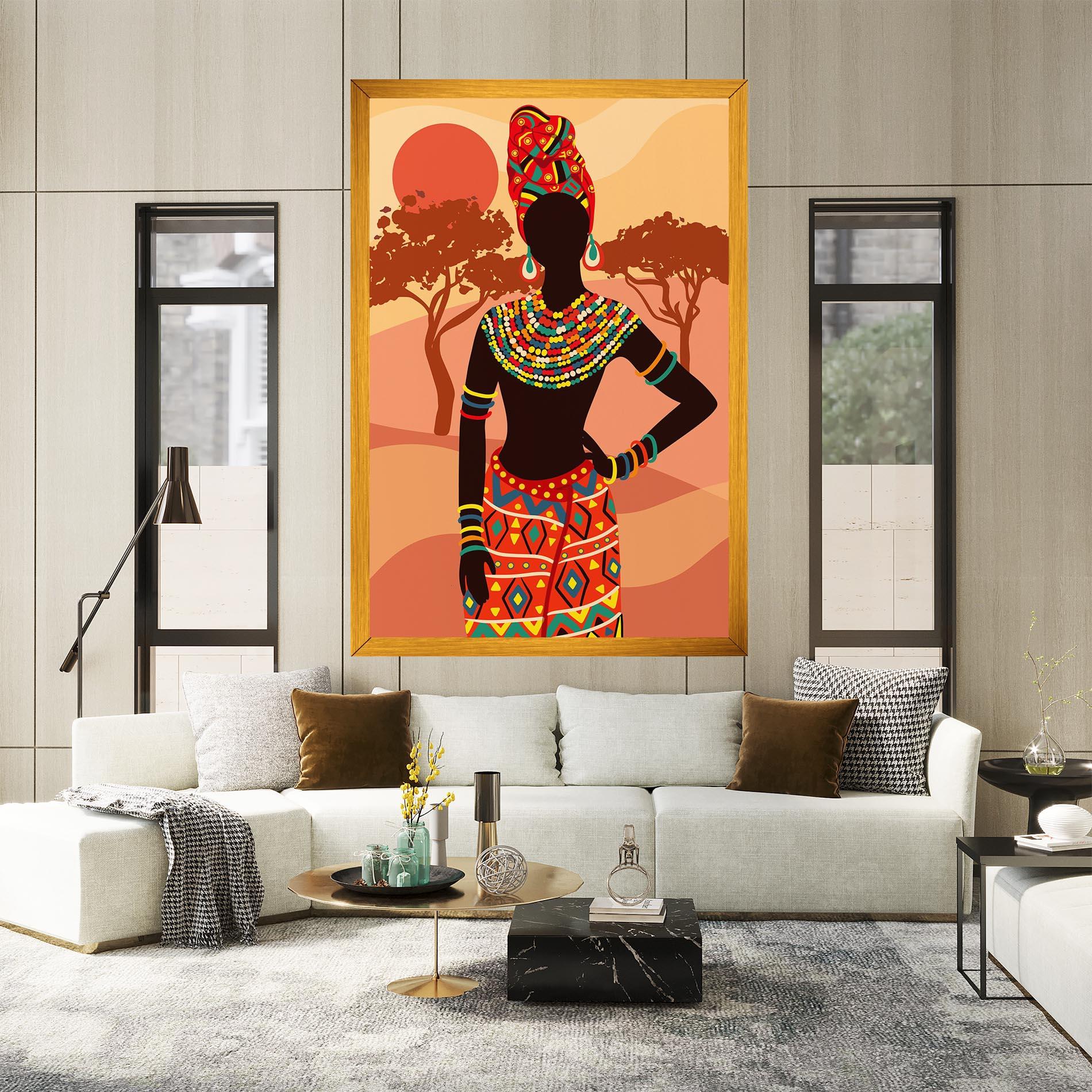 Leinwandbild Ethnic African Color mockup 2