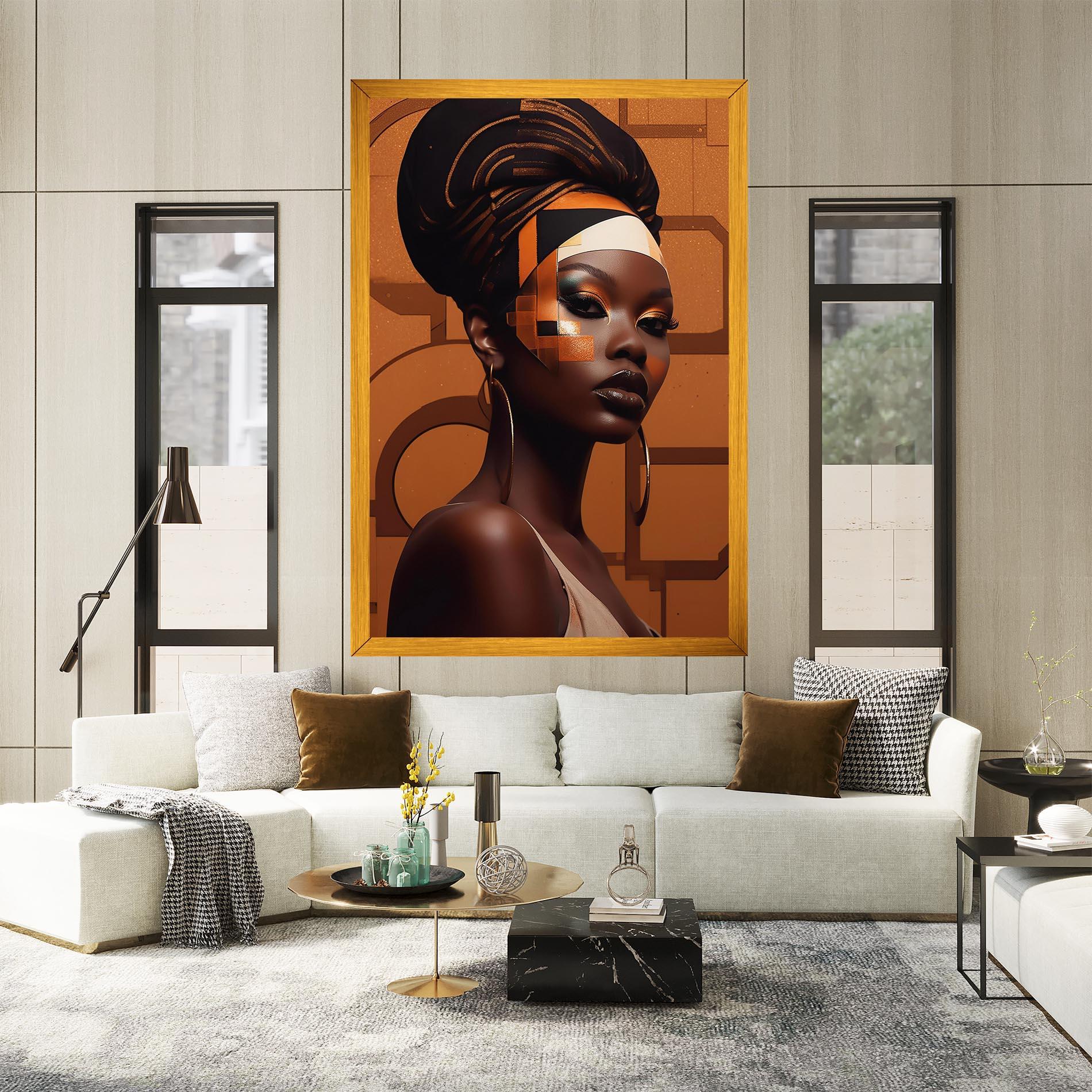 Leinwandbild Interesting African Makeup mockup 2