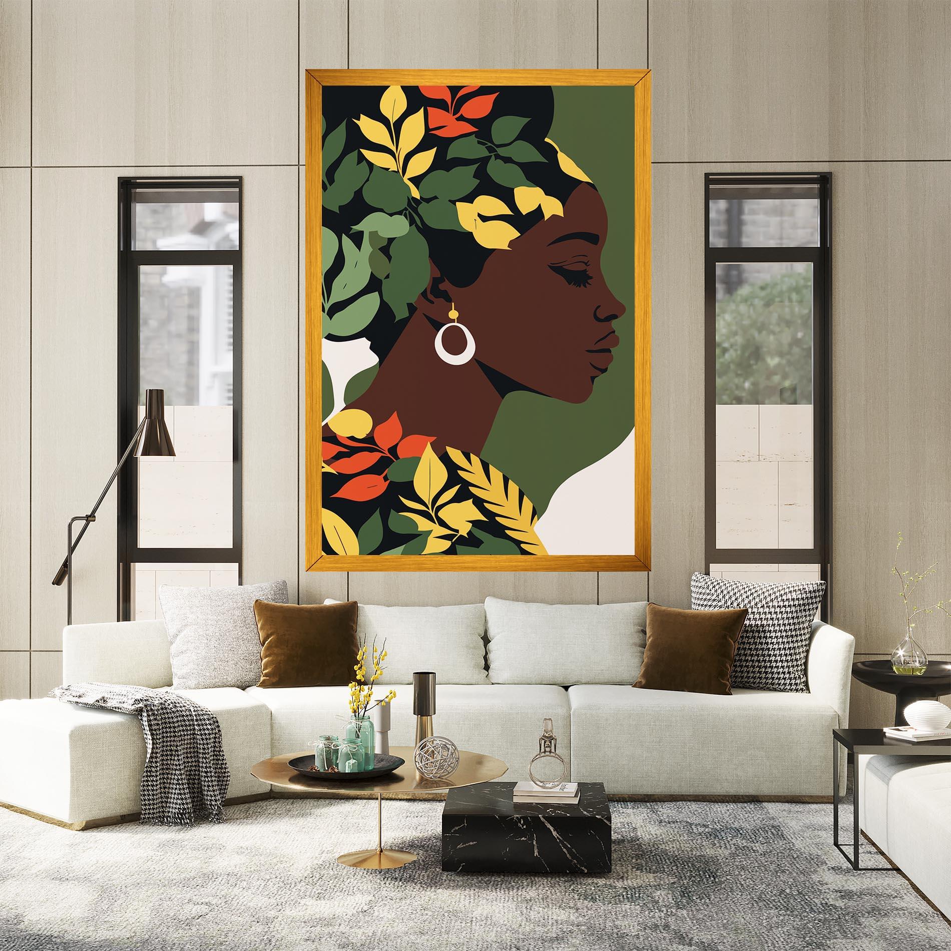 Leinwandbild Yellow Leaf Africa mockup 2