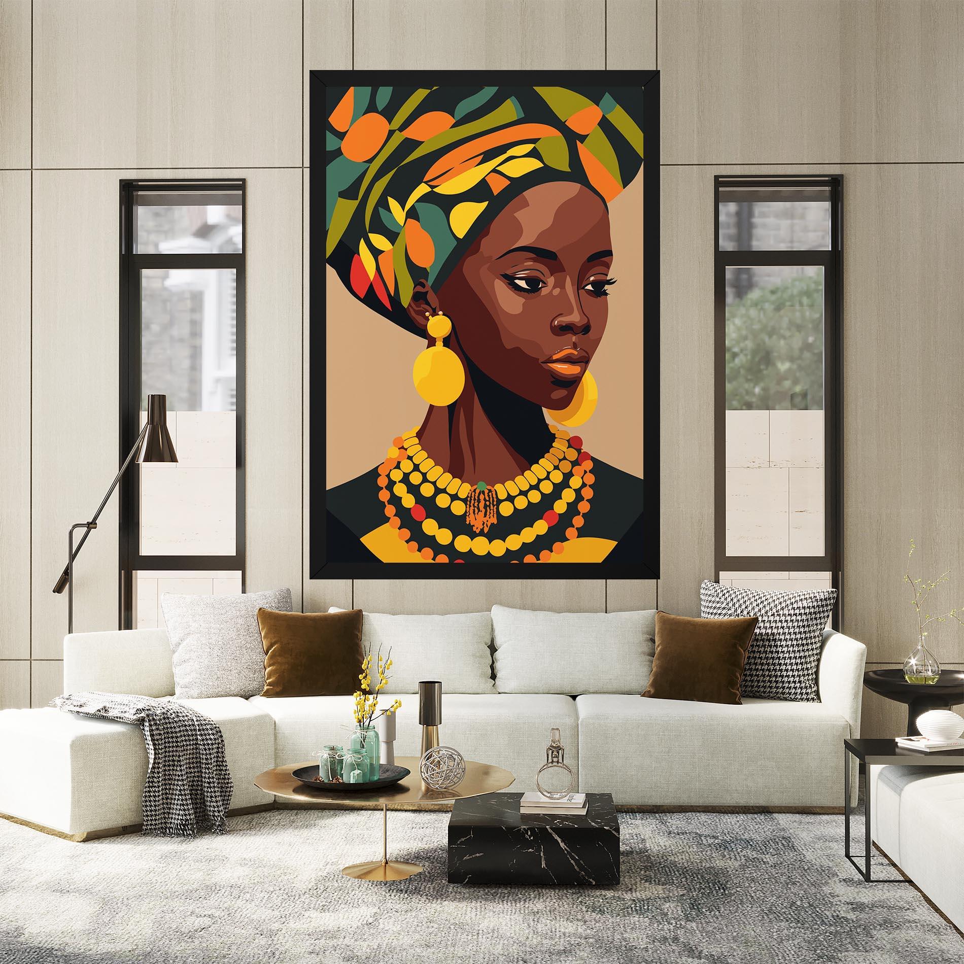 Leinwandbild African Earrings mockup 2