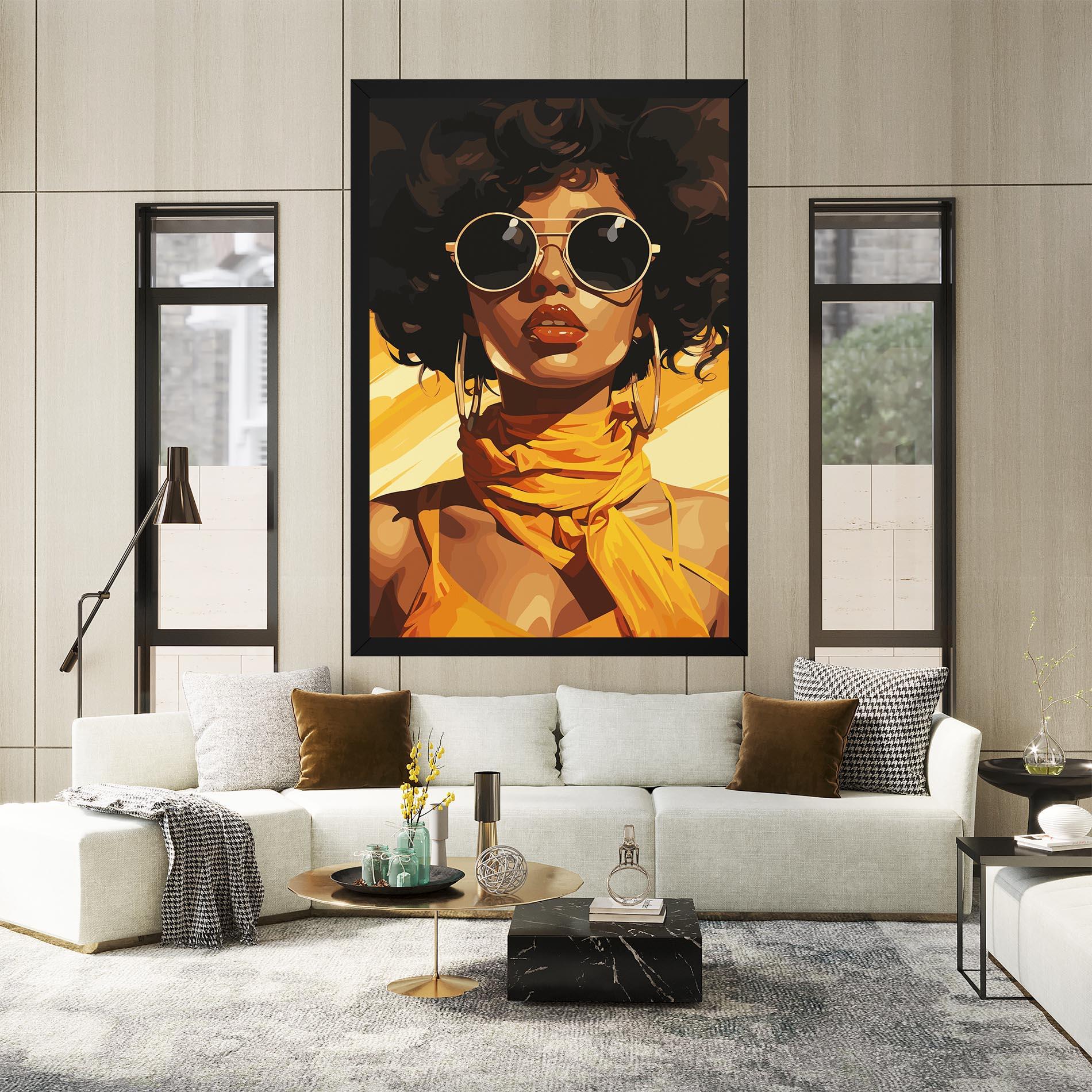 Leinwandbild African Yellow Woman mockup 2