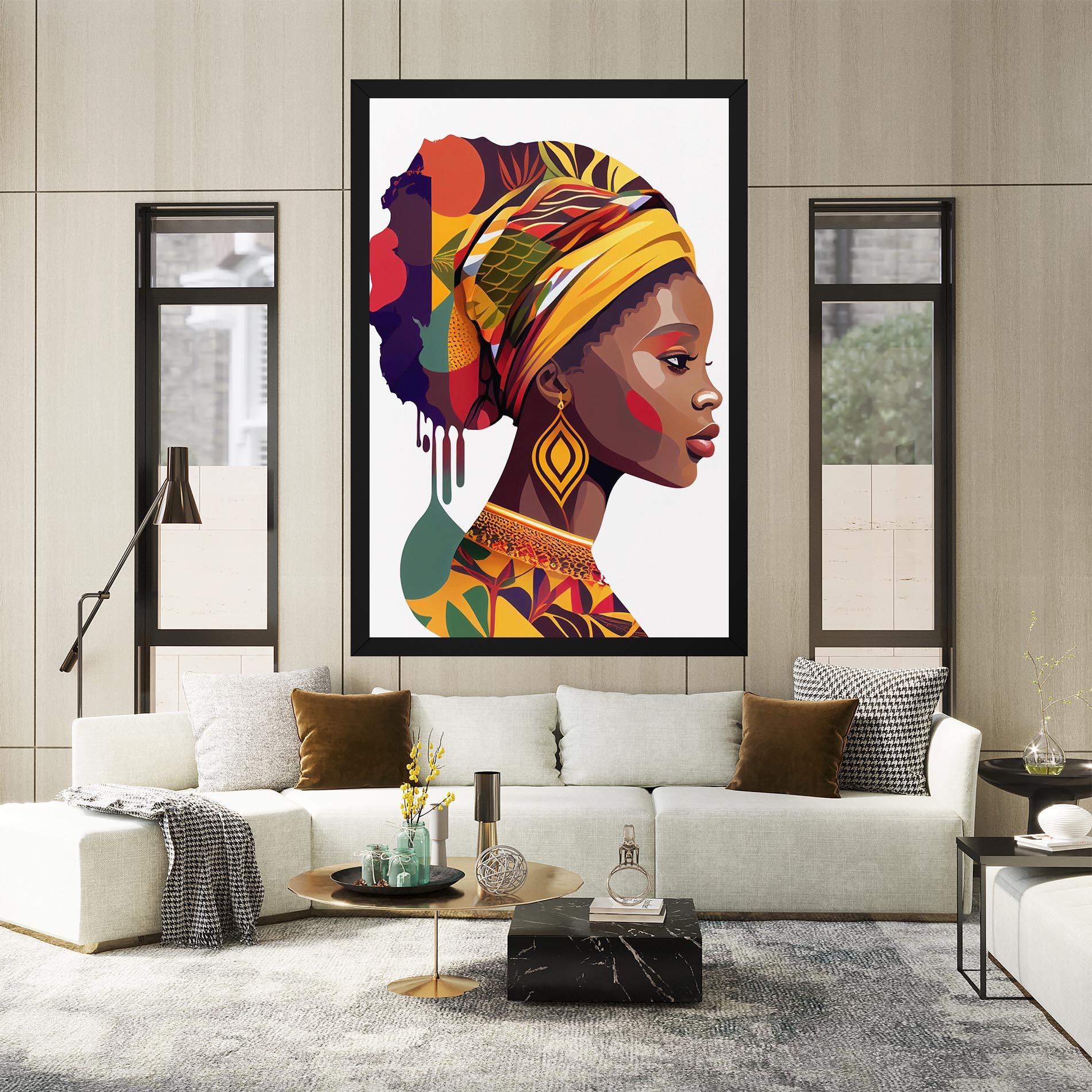 Leinwandbild Colorful African mockup 2