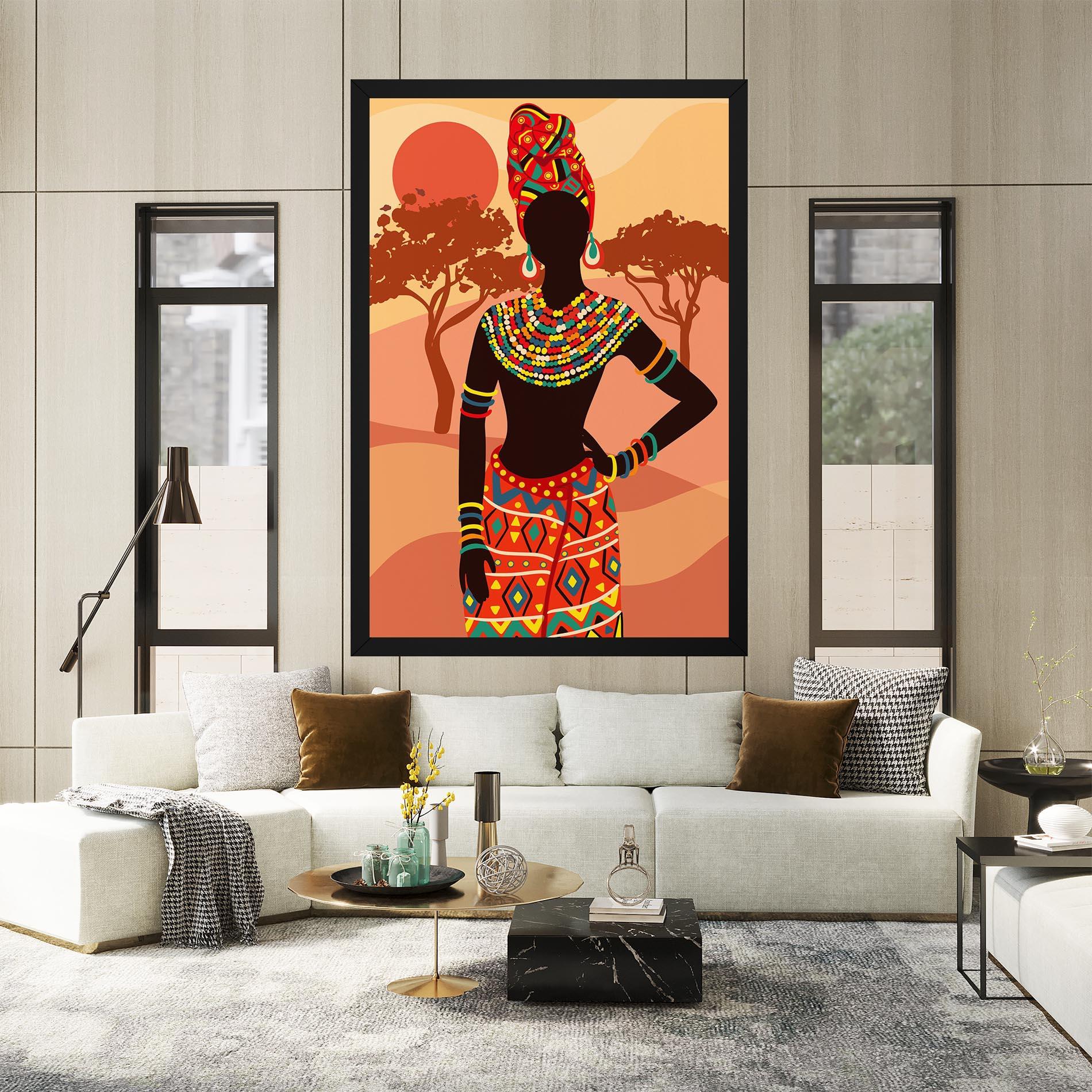 Leinwandbild Ethnic African Color mockup 2