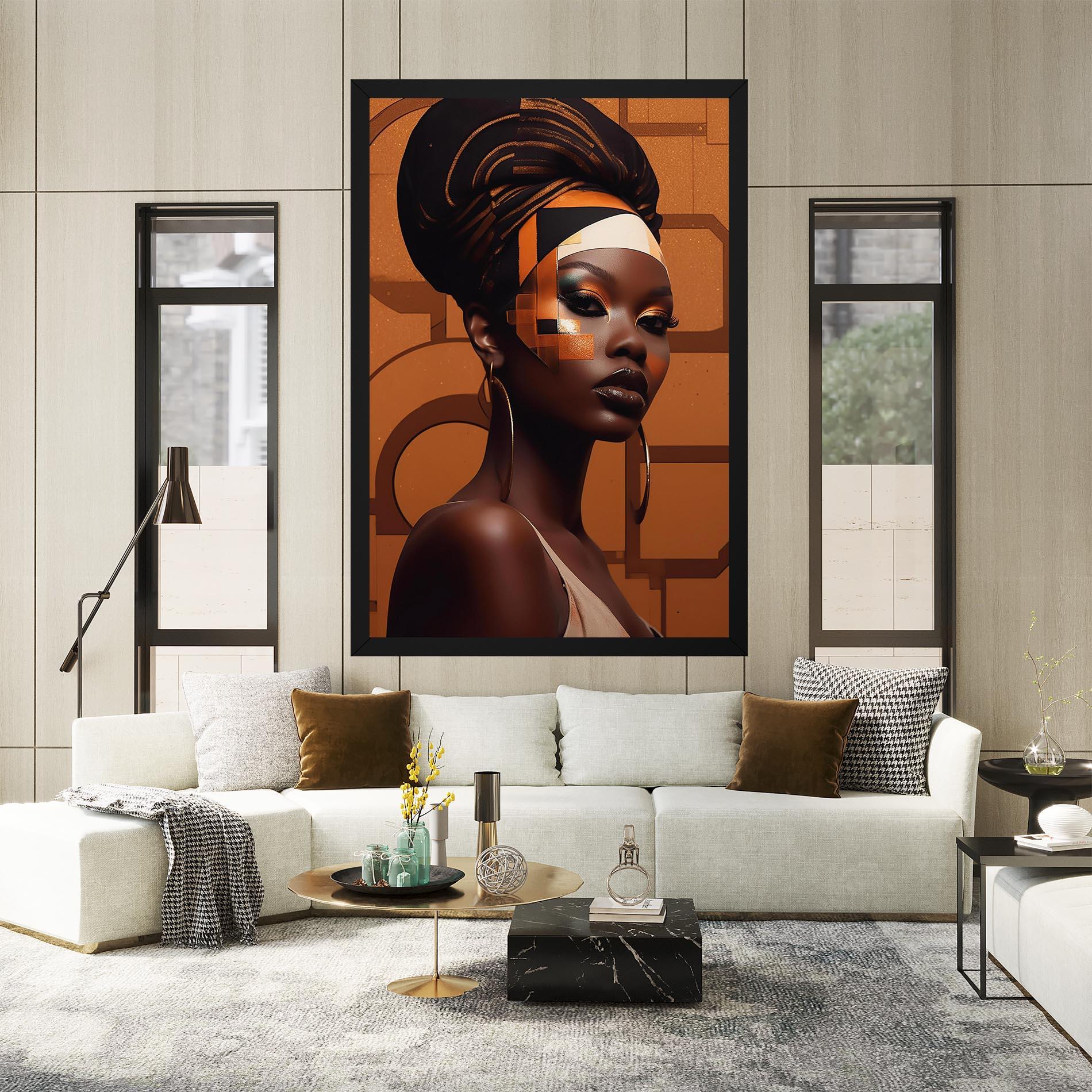 Leinwandbild Interesting African Makeup mockup 2