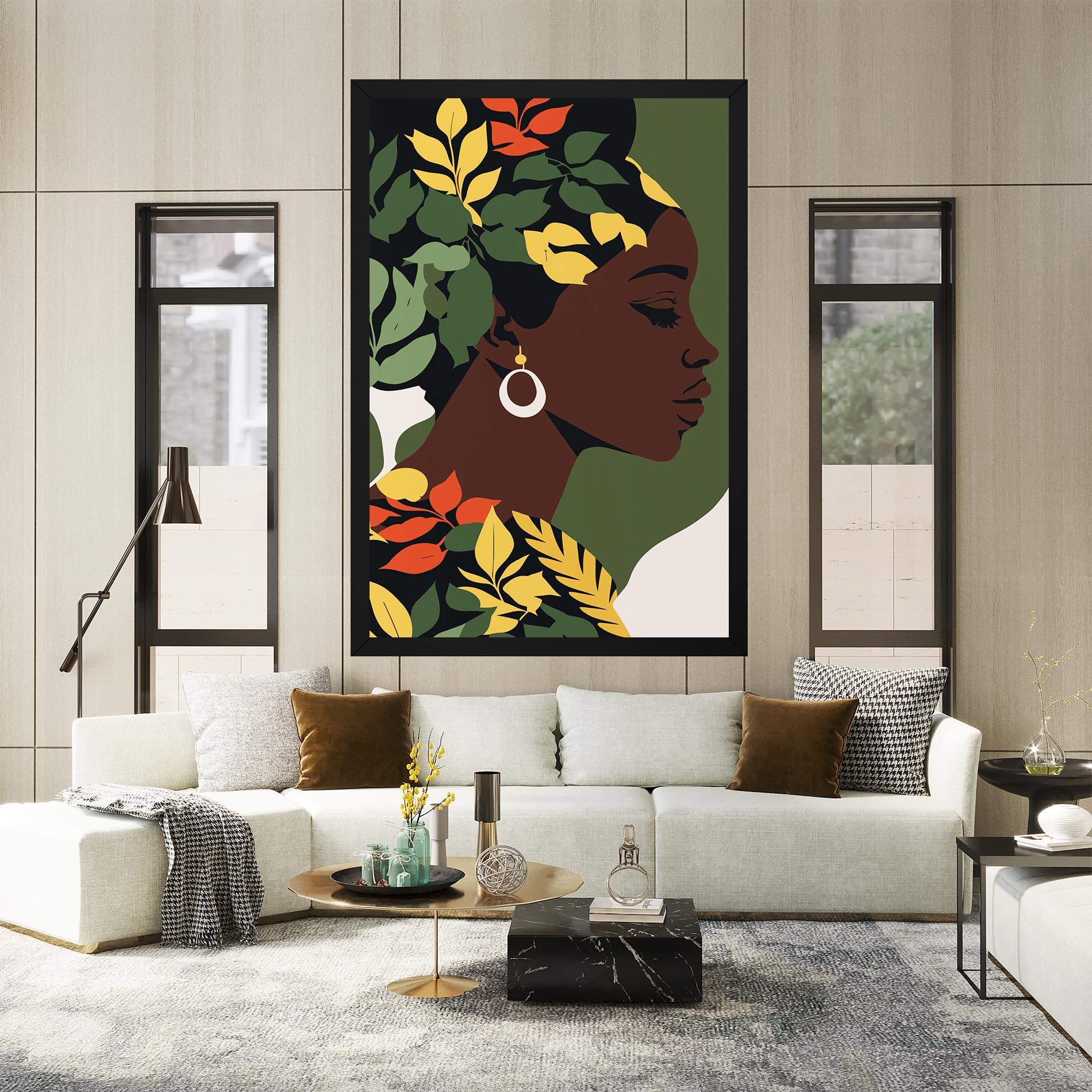 Leinwandbild Yellow Leaf Africa mockup 2