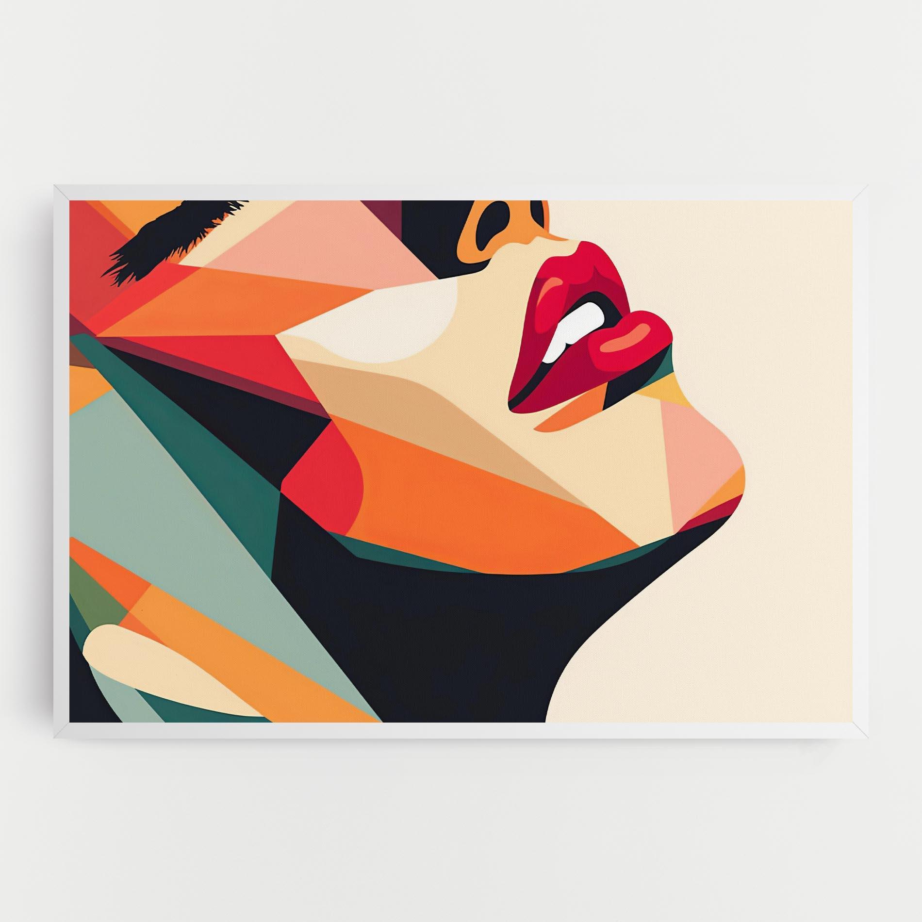 Leinwandbild Abstract Lips mockup 0